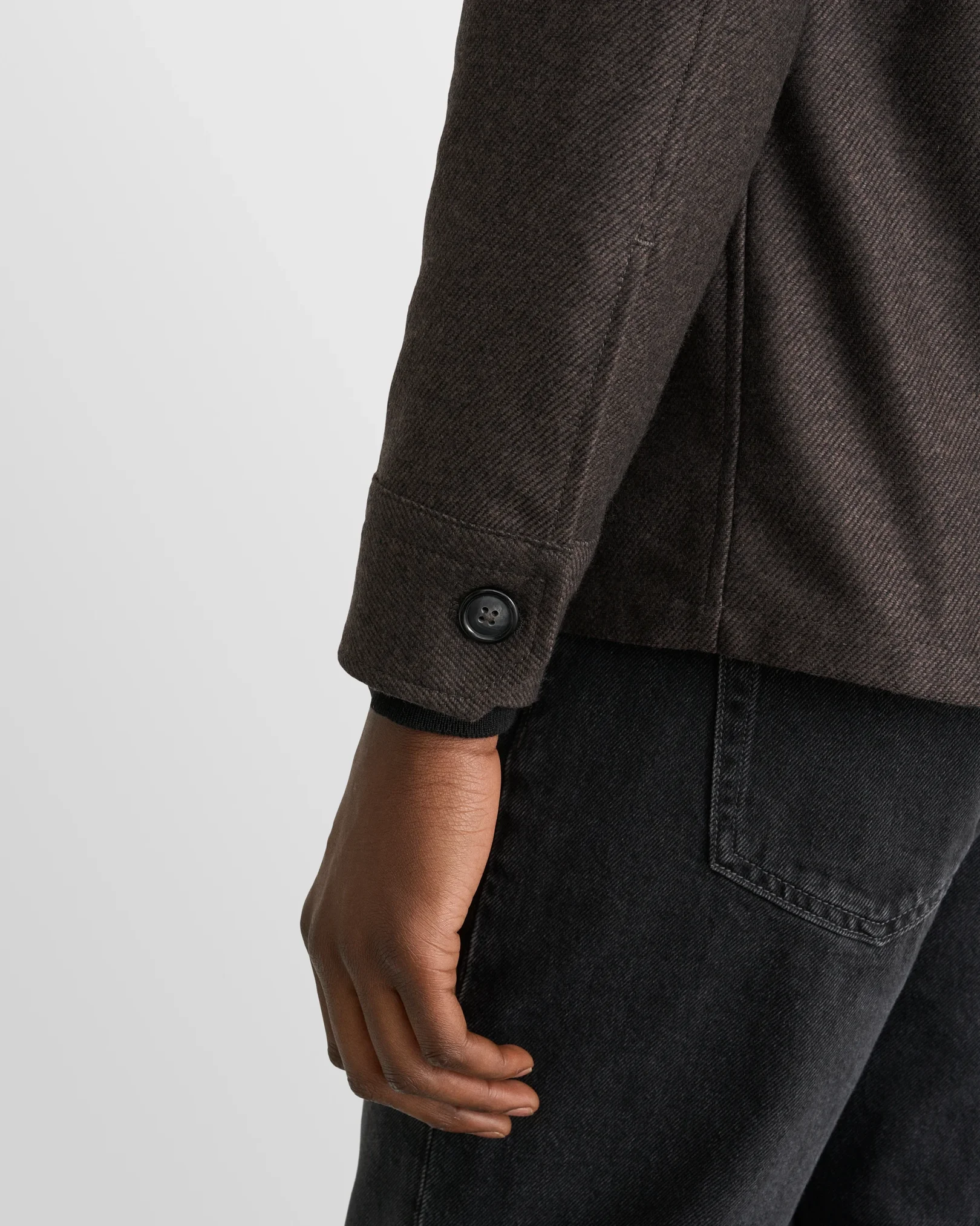 Eton - dark brown wool cashmere two pocket jacket