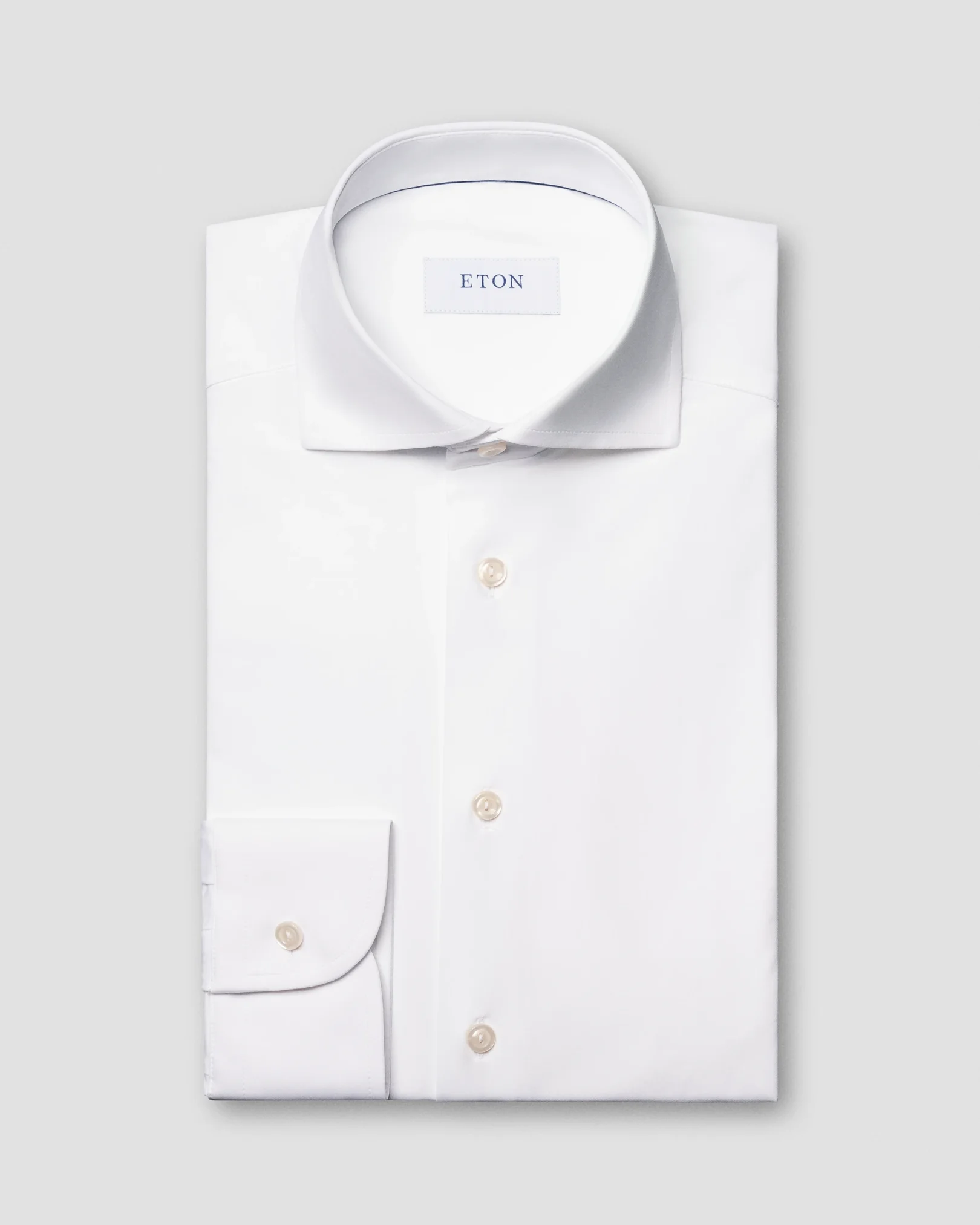 Eton - solid white four way stretch shirt