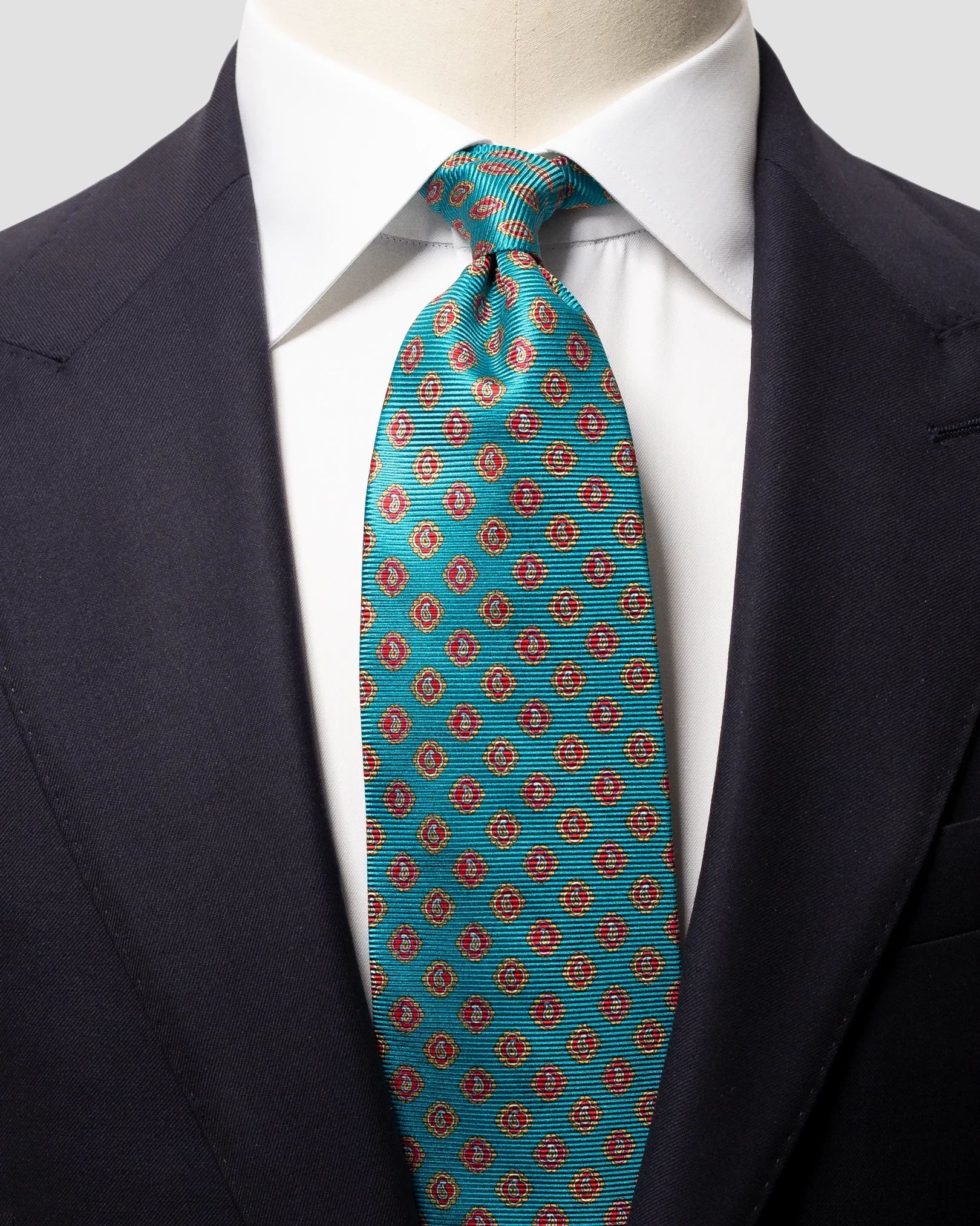 Eton - turquoise medallion tie