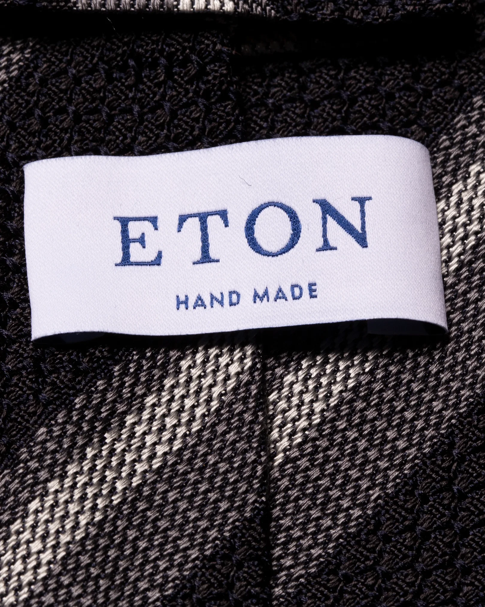 Eton - navy blue striped grenadine tie