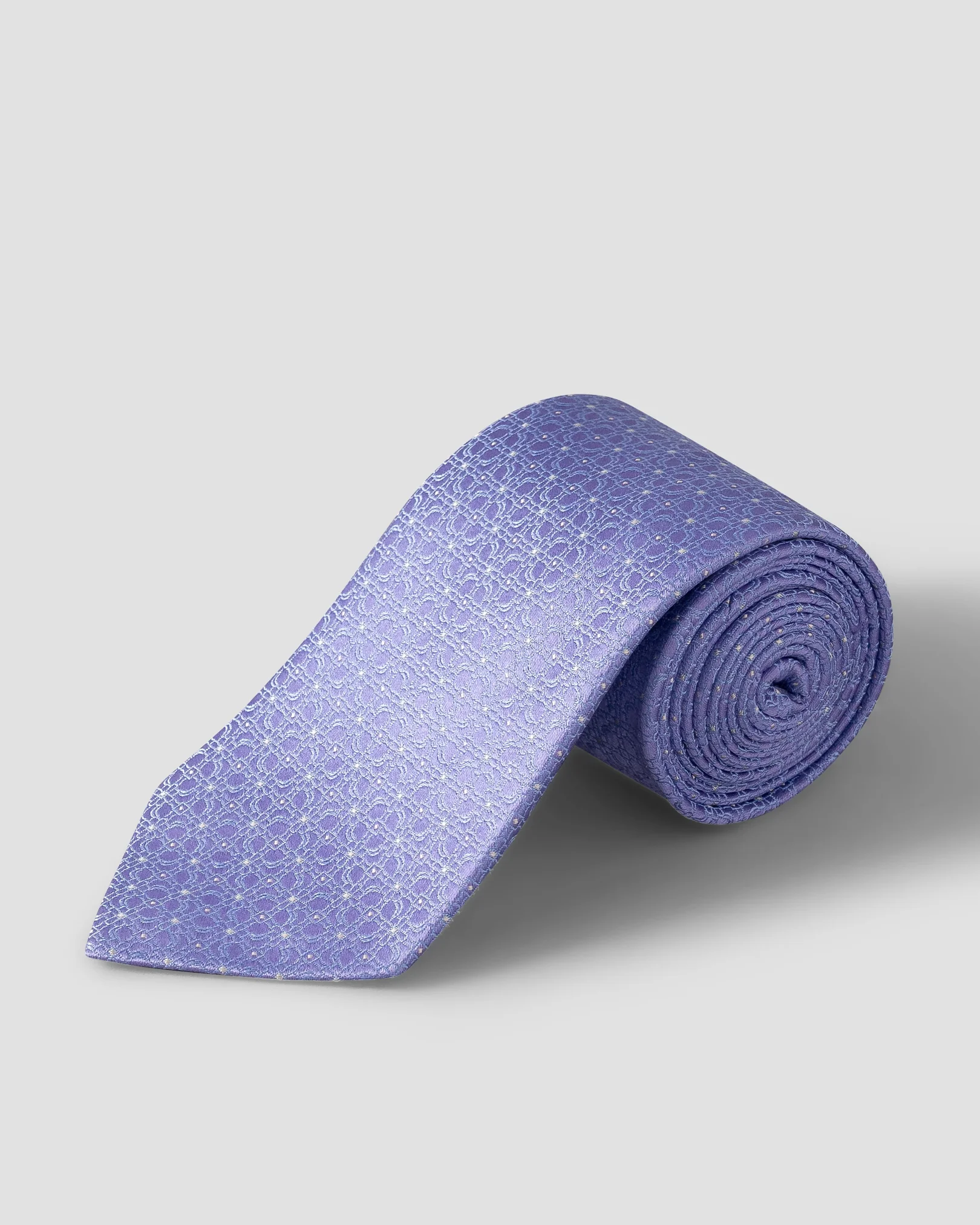 Eton - light purple floral woven silk tie