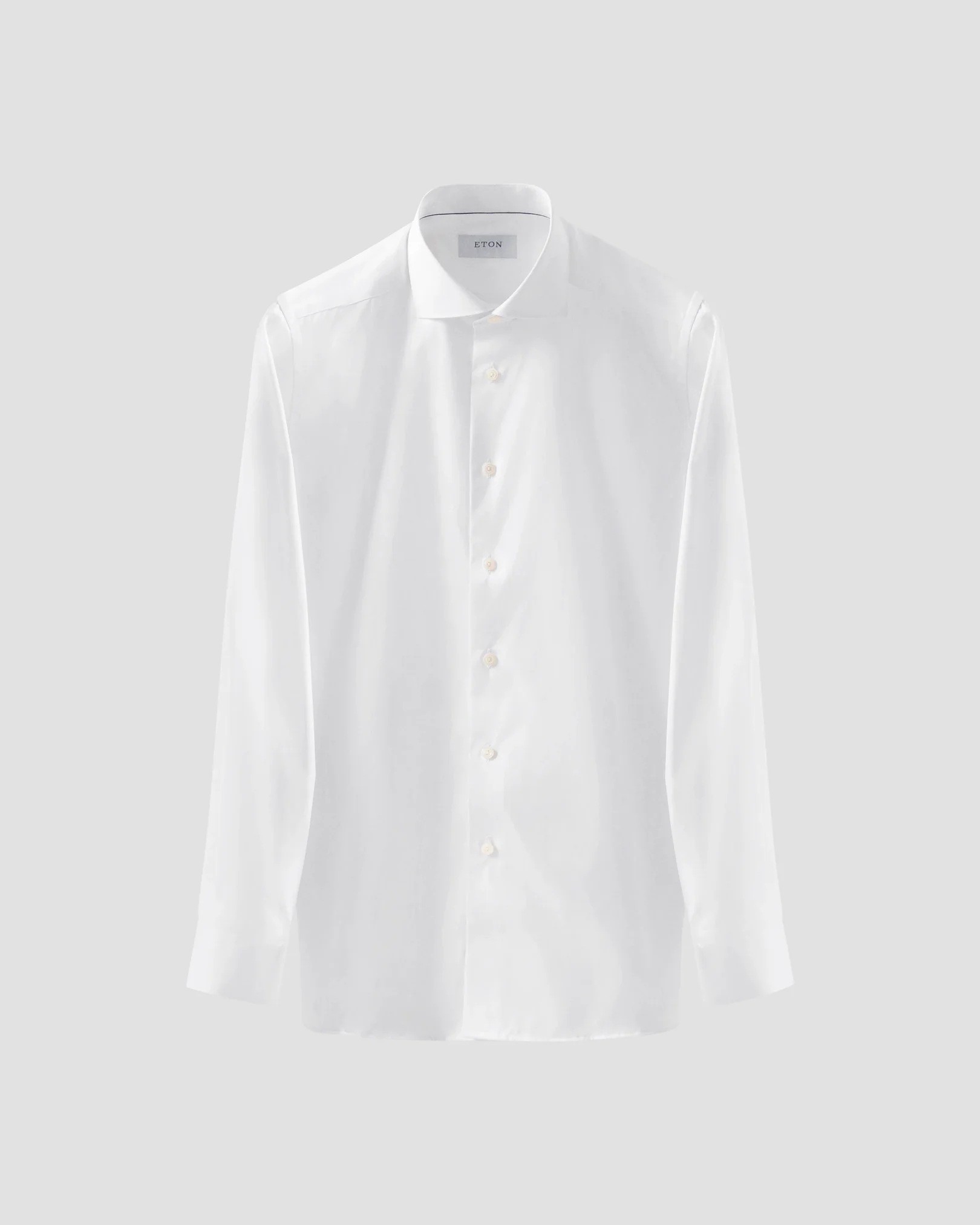 Eton - white signature twill wide spread rounded