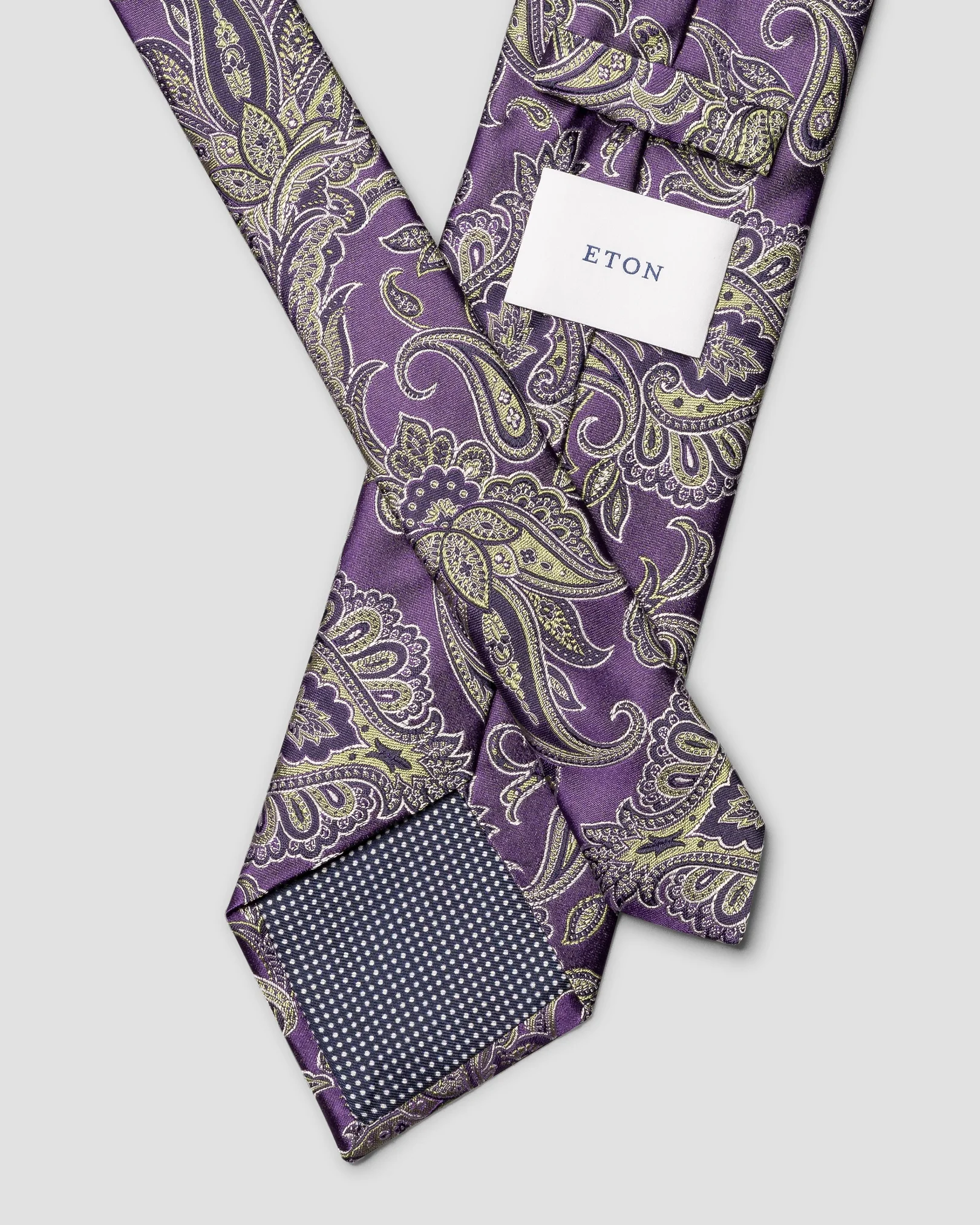 Eton - mid purple paisley woven silk 261