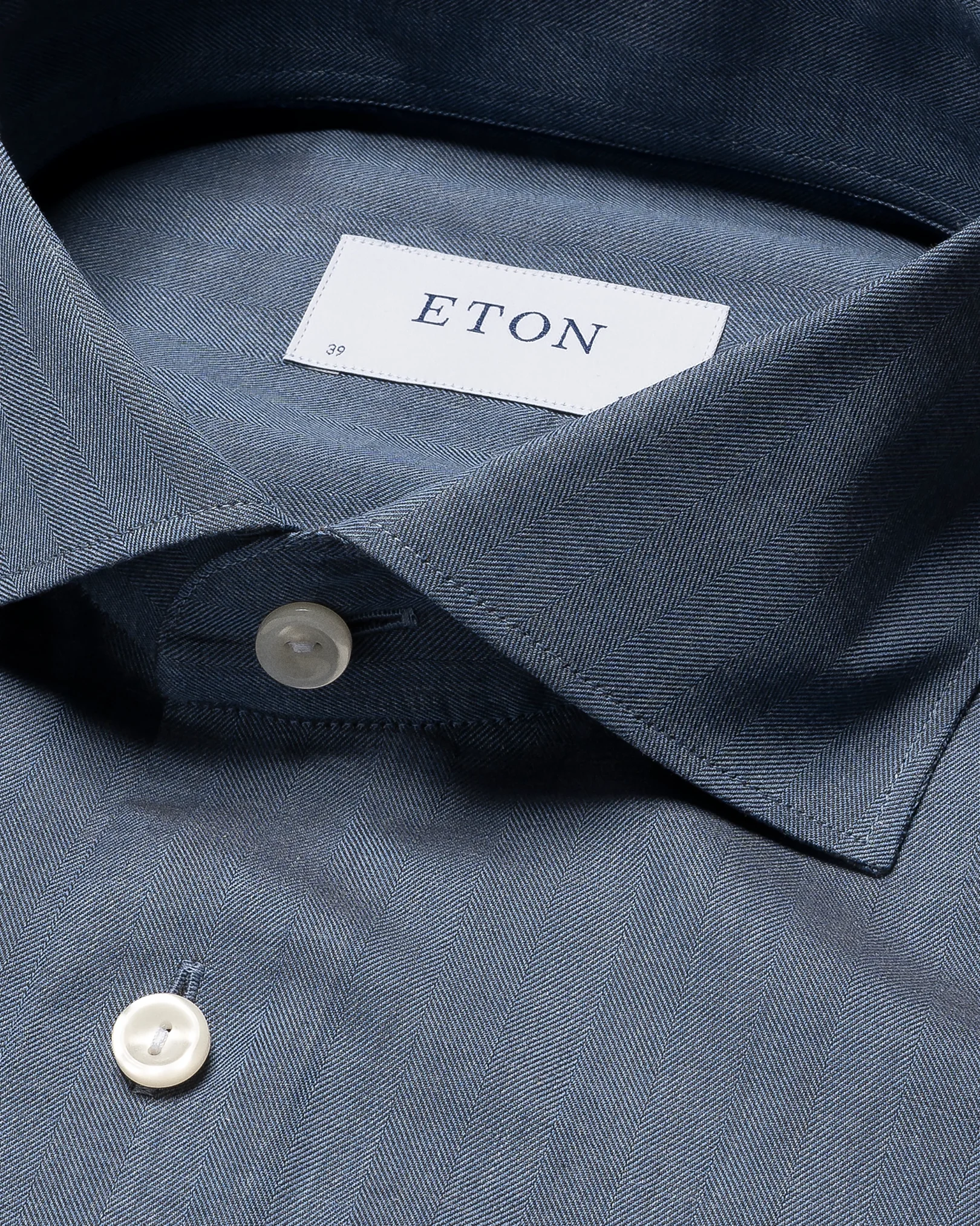 Eton - wrinkle free mid blue flanell