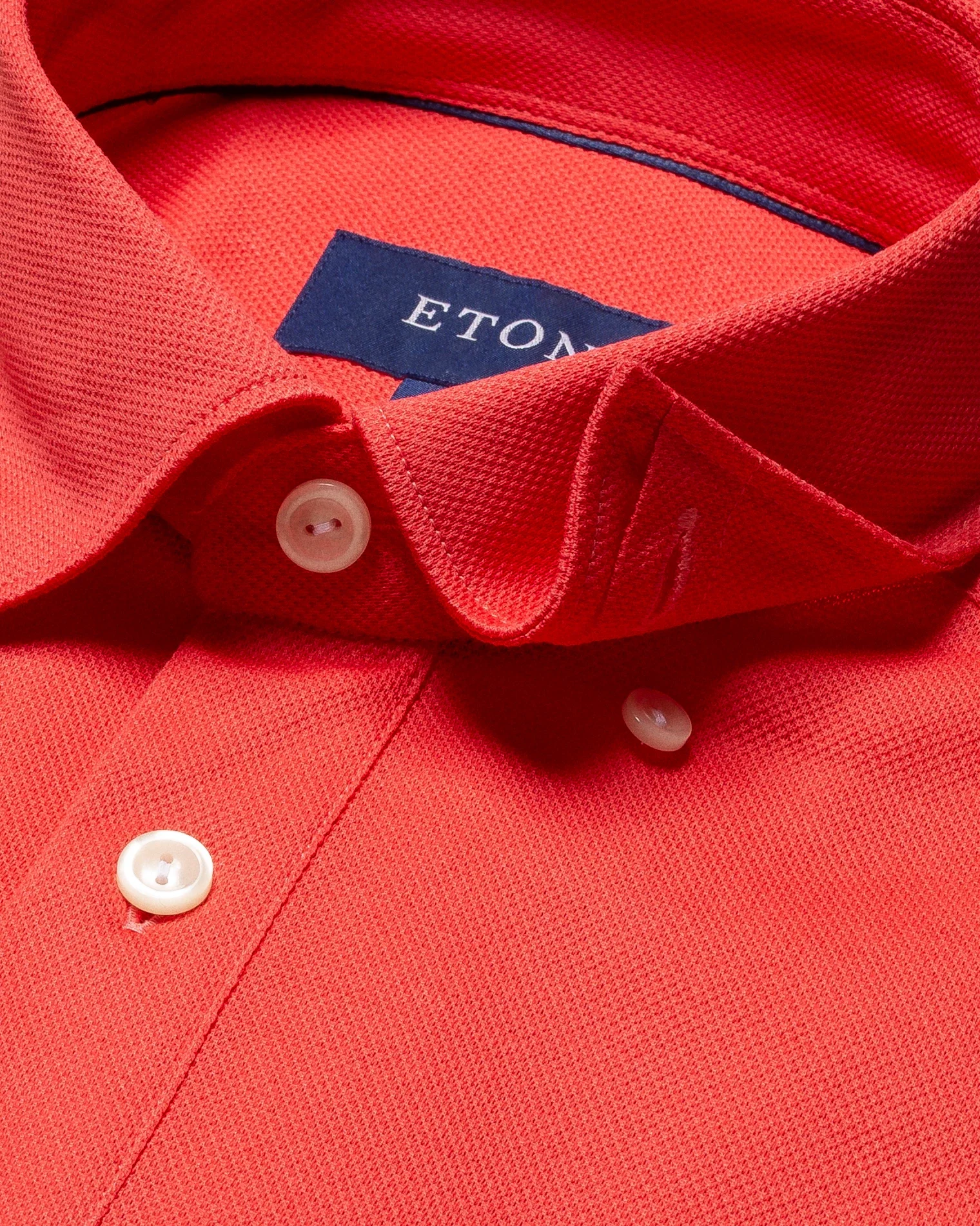 Eton - coral polo shirt long sleeved