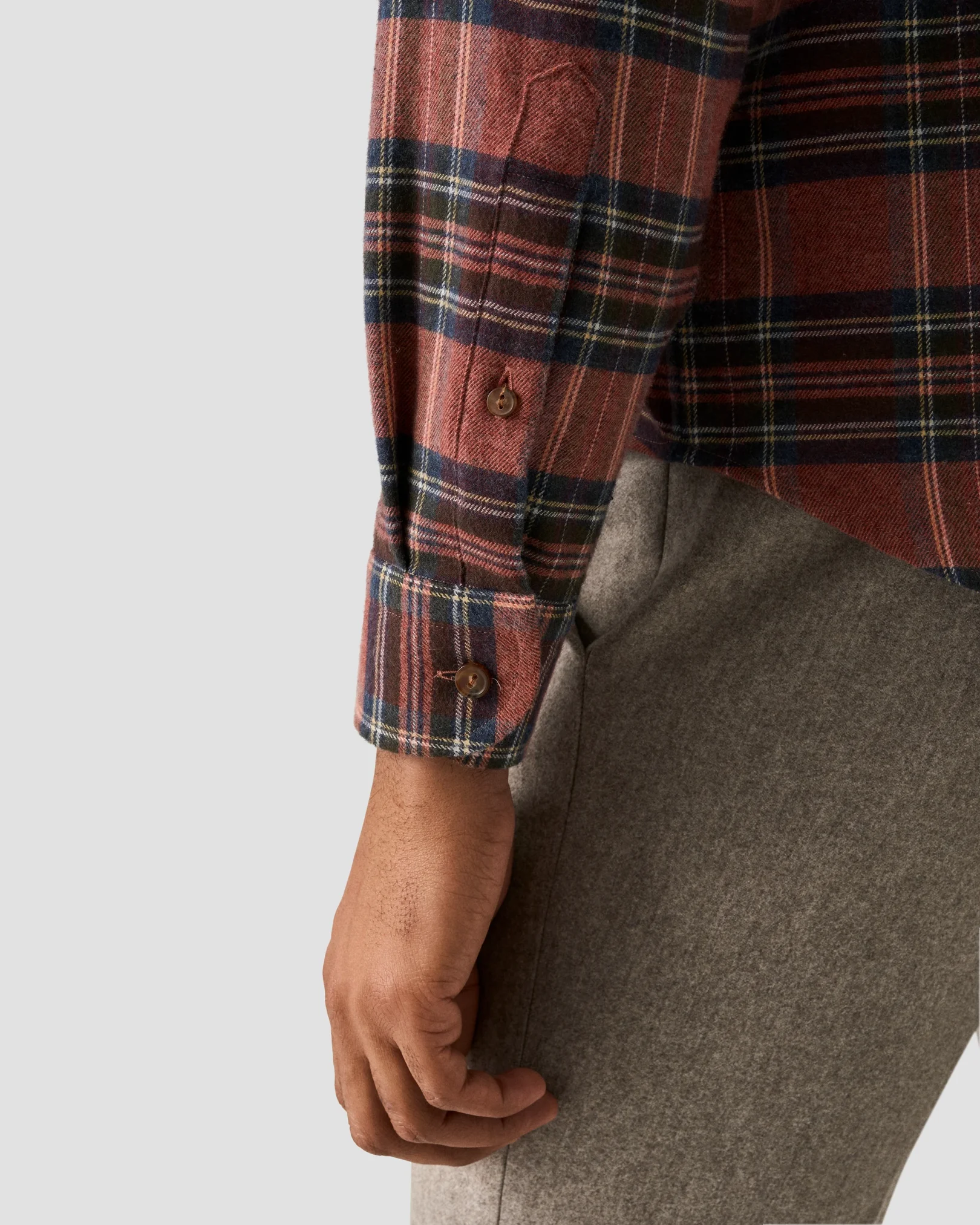 Eton - Plaid Check Flannel Shirt