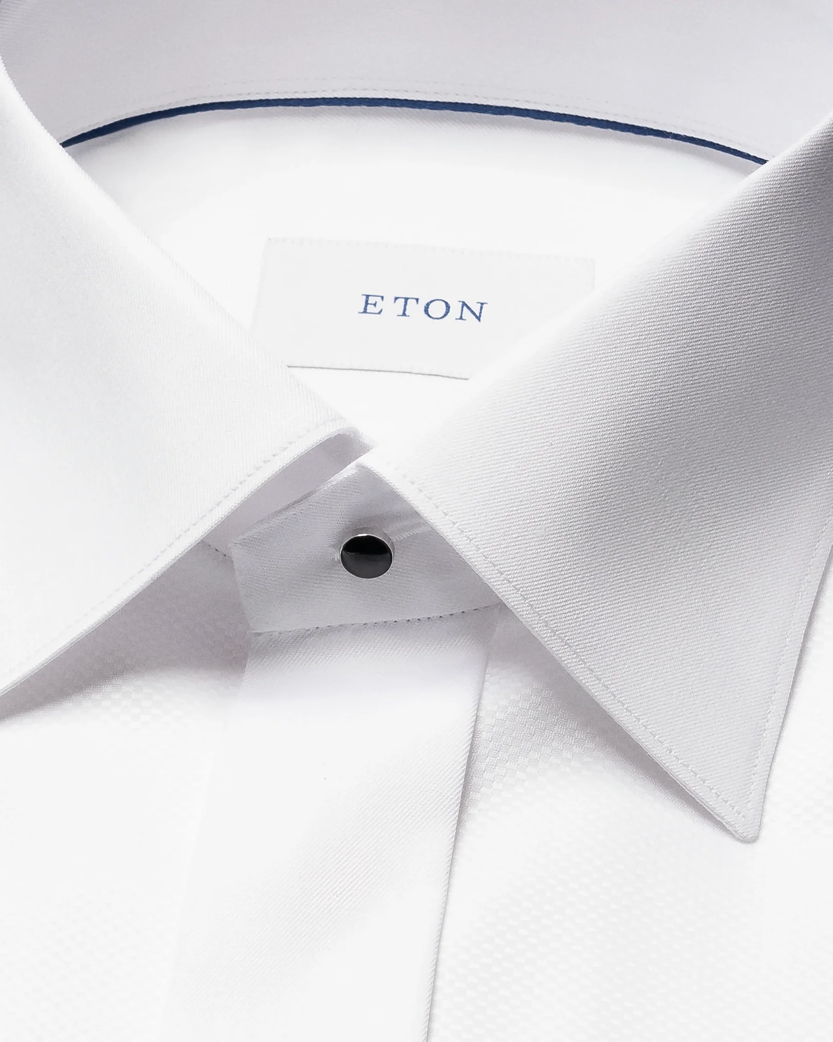 Eton - white dobby bib front evening shirt