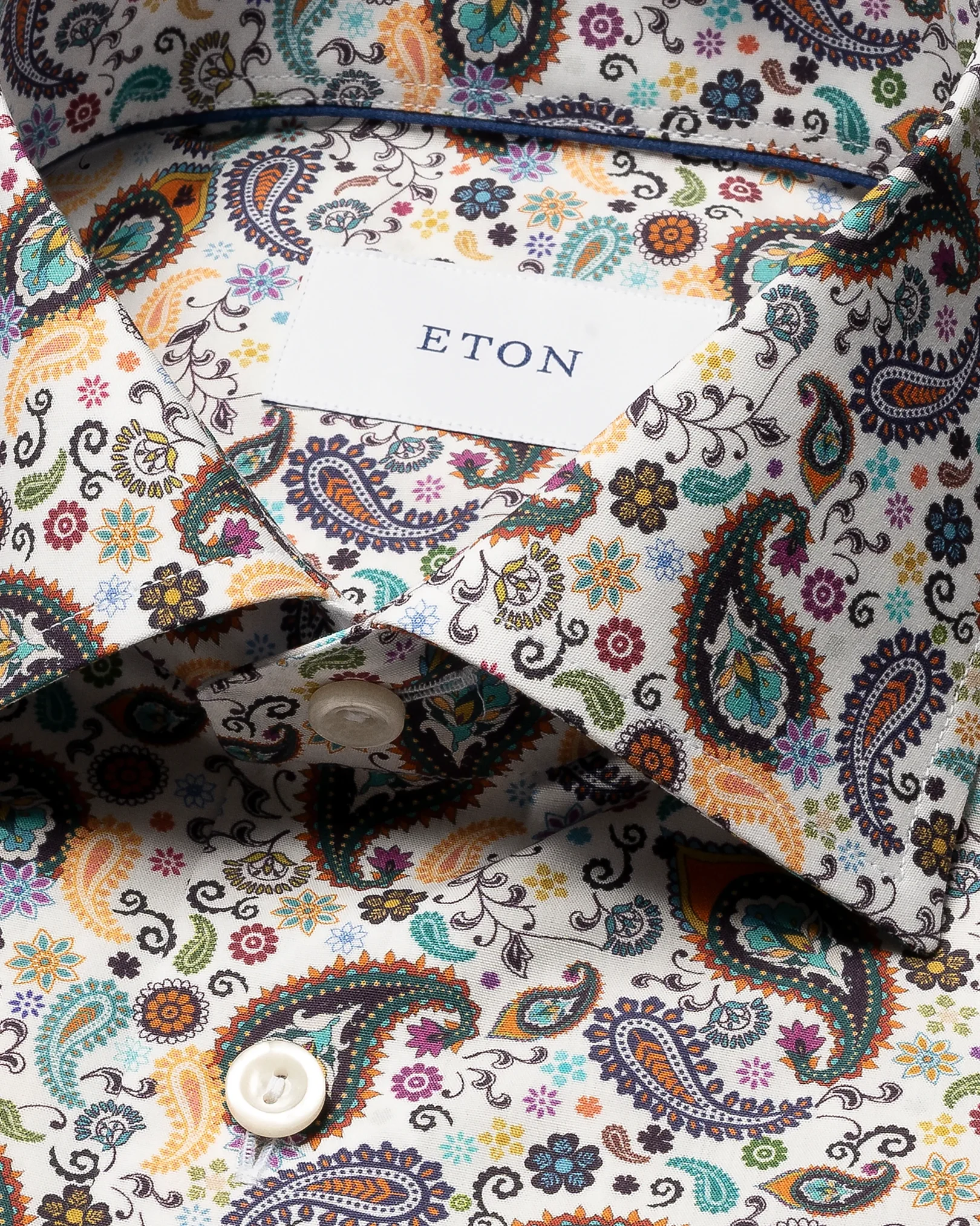 Eton - paisley poplin shirt