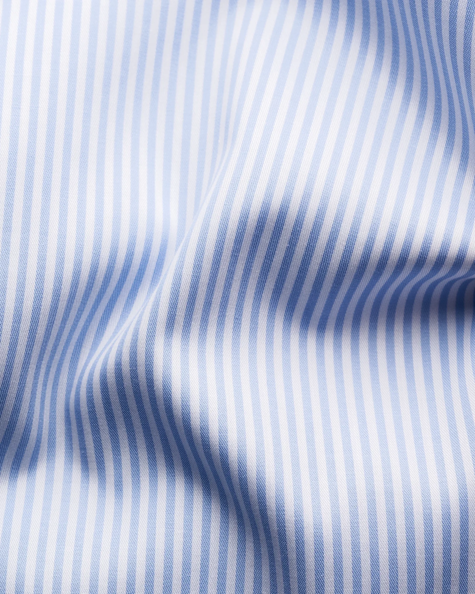 Eton - striped light blue twill shirt