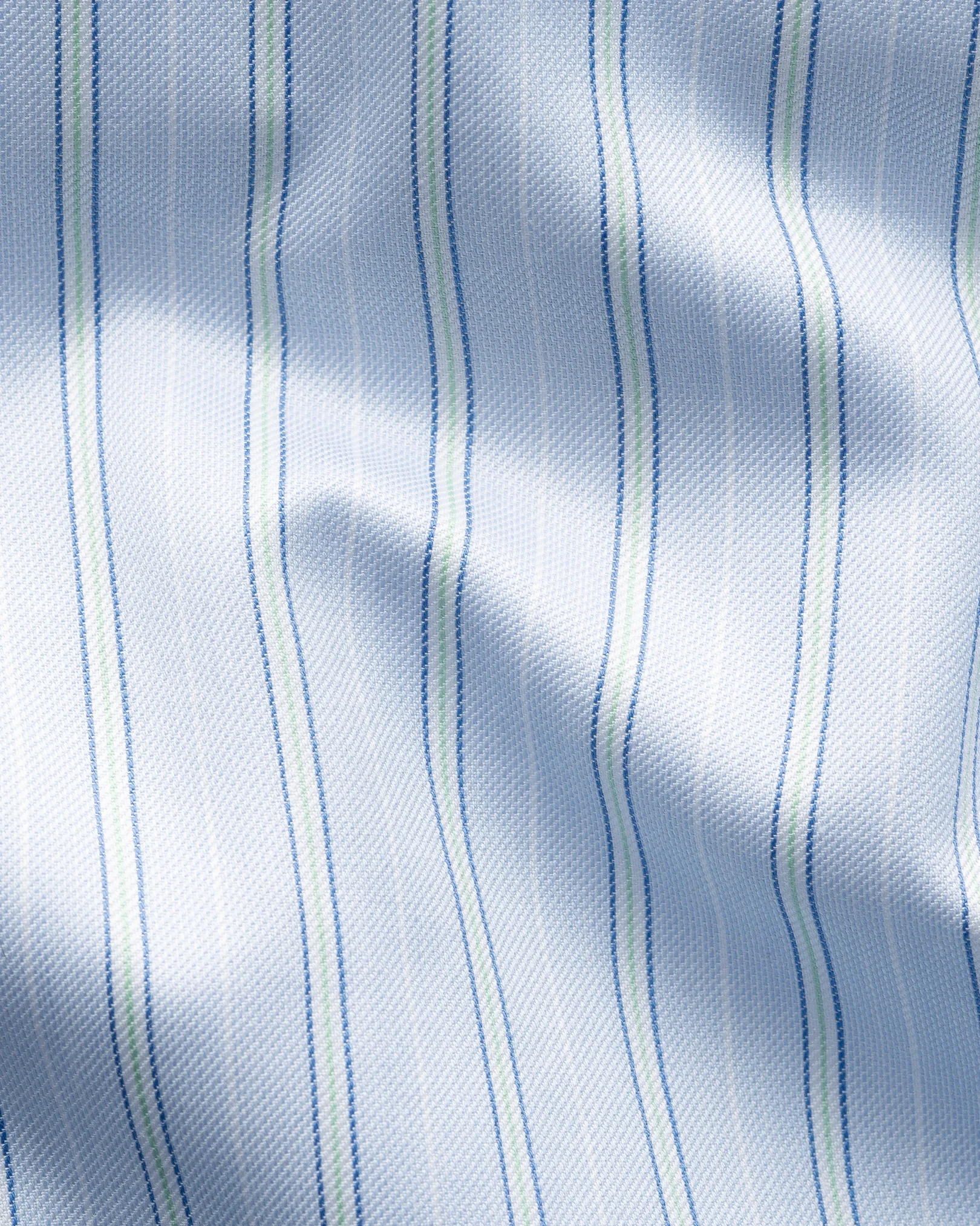 Eton - Striped White Collar Signature Twill Shirt