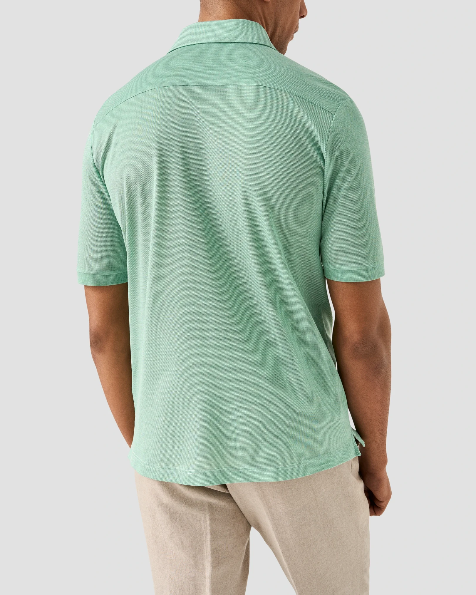 Eton - filo di scozia oxford polo shirt light green filo di scozia oxford polo shirt