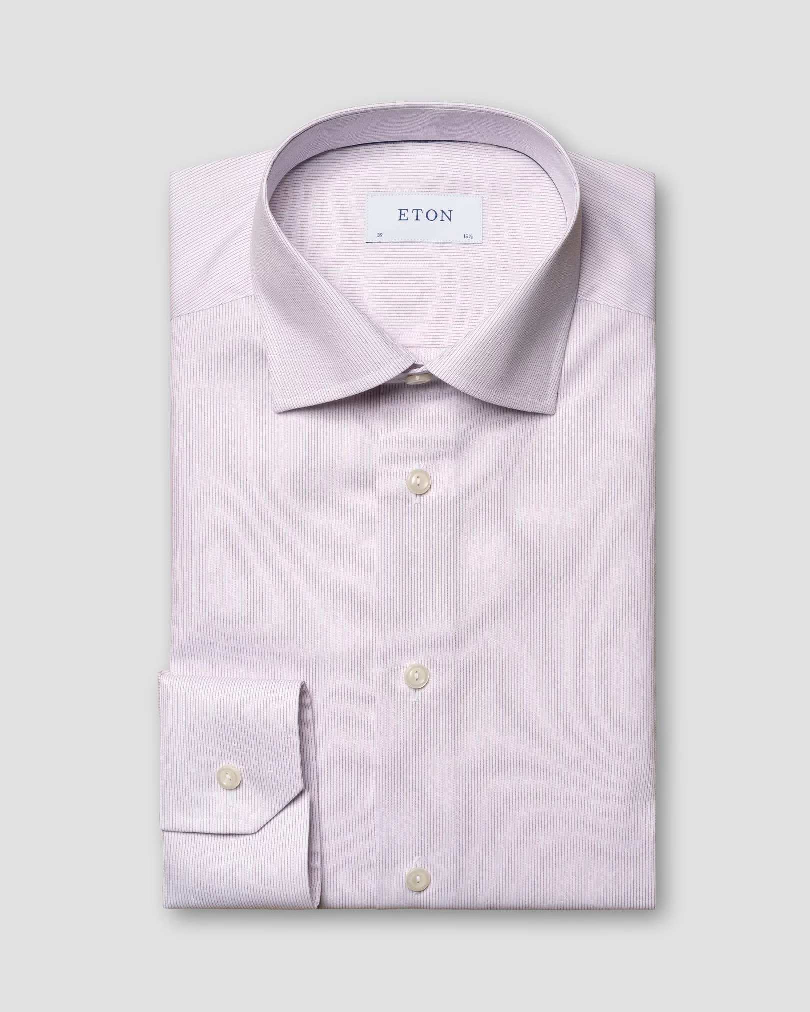 Eton - pink twill hairline shirt