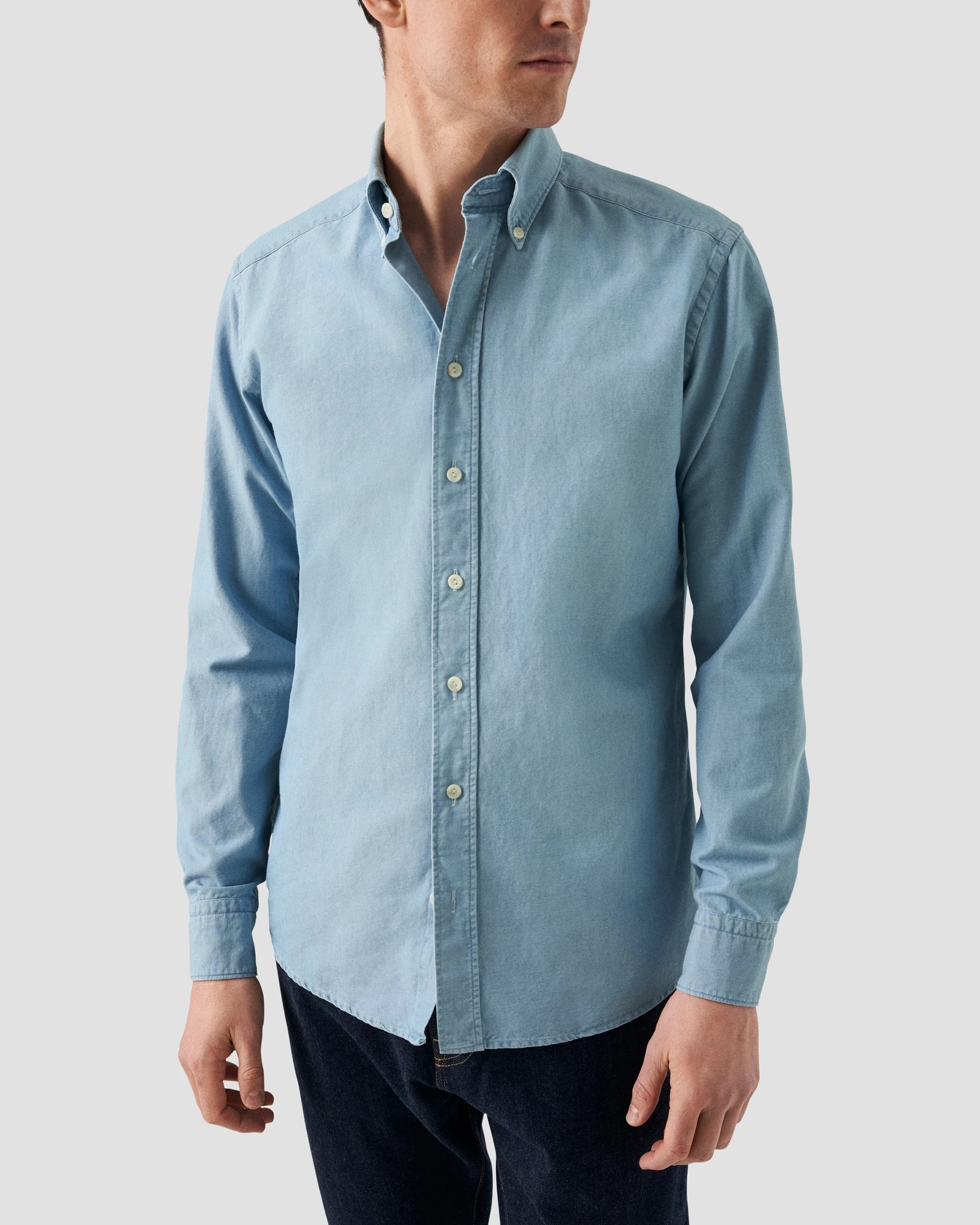 Eton - mid blue signature oxford shirt