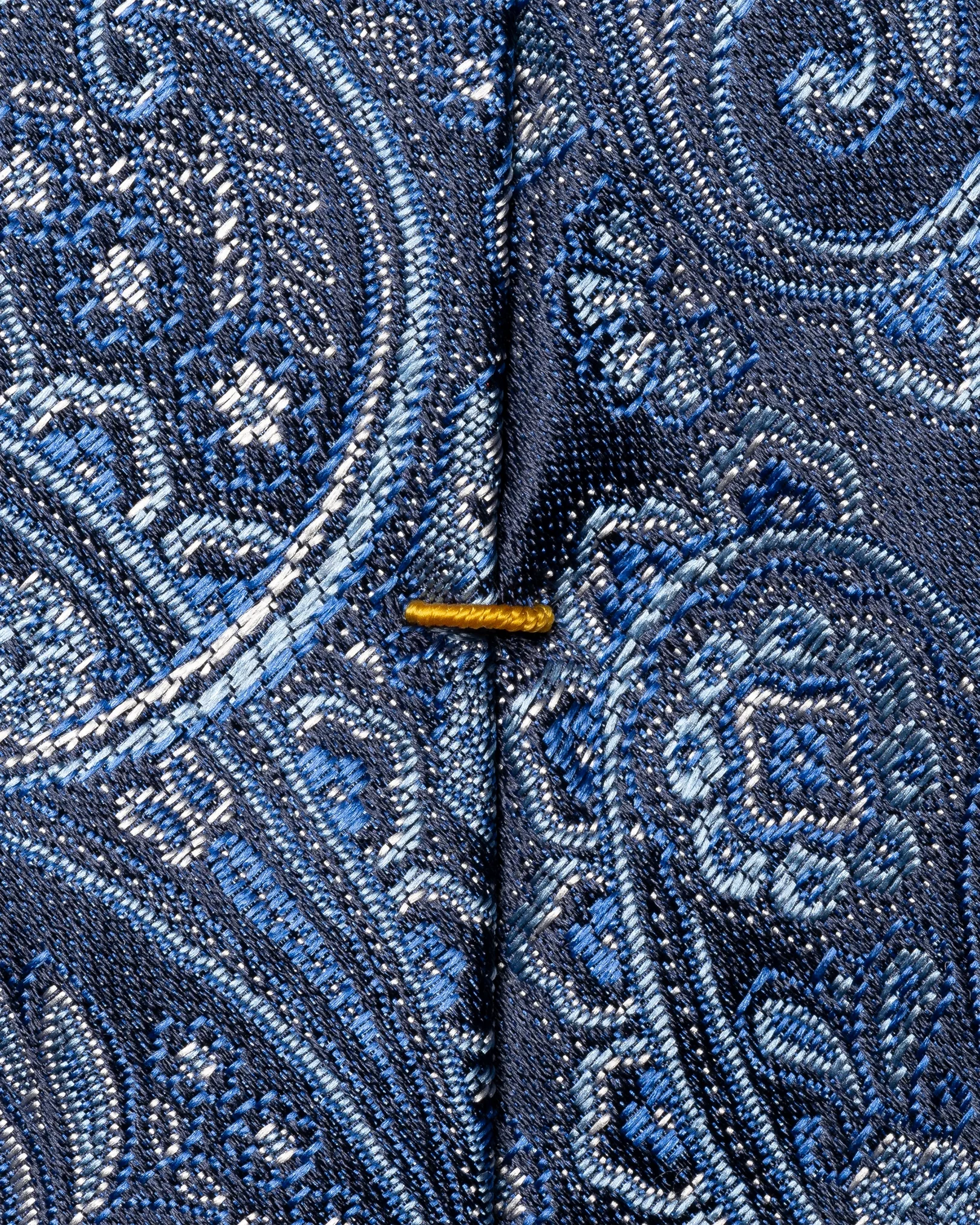 Eton - navy blue paisley woven silk tie