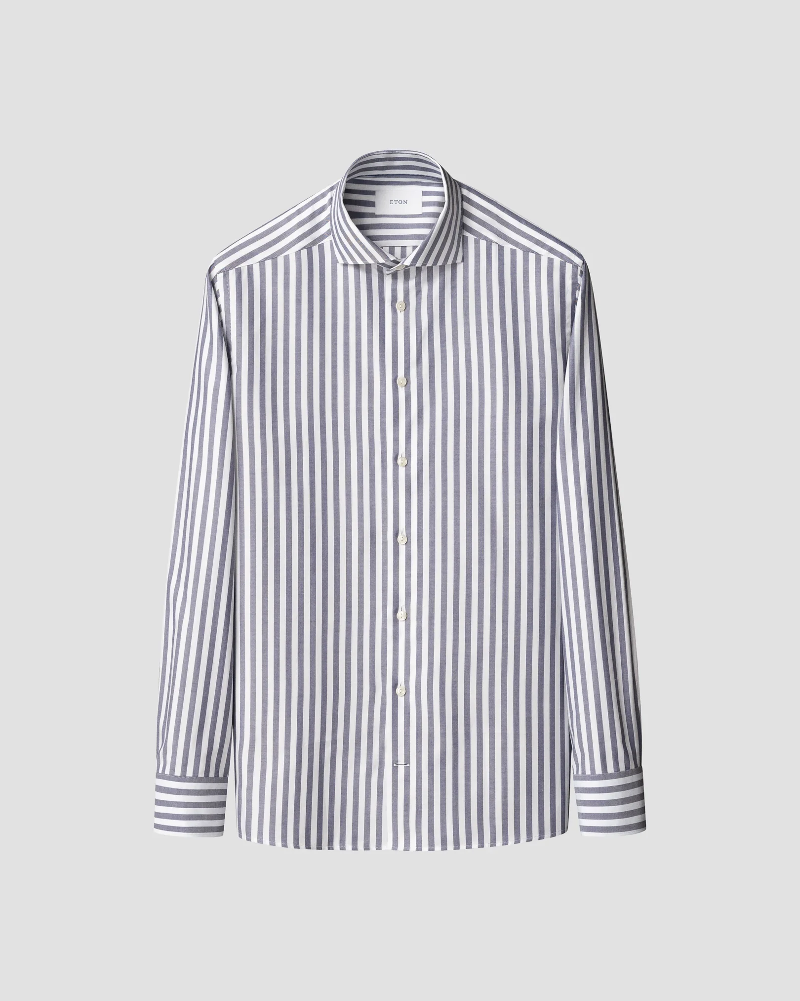 Eton - navy blue bengal striped signature oxford shirt
