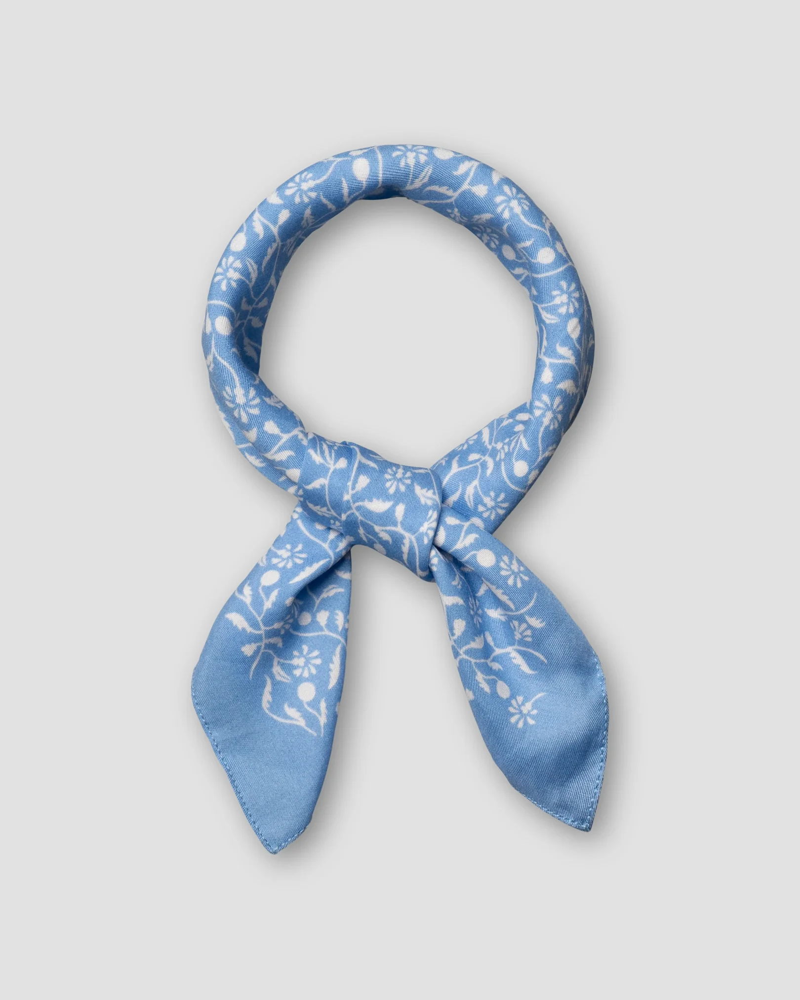 Eton - light blue floral cotton silk bandana