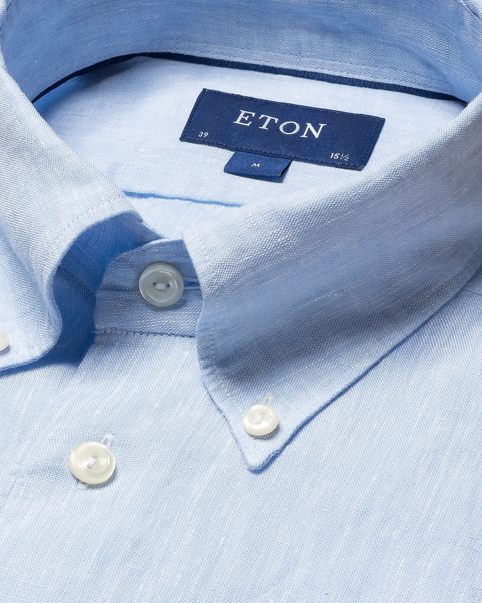 Eton - light blue linen shirt button down collar