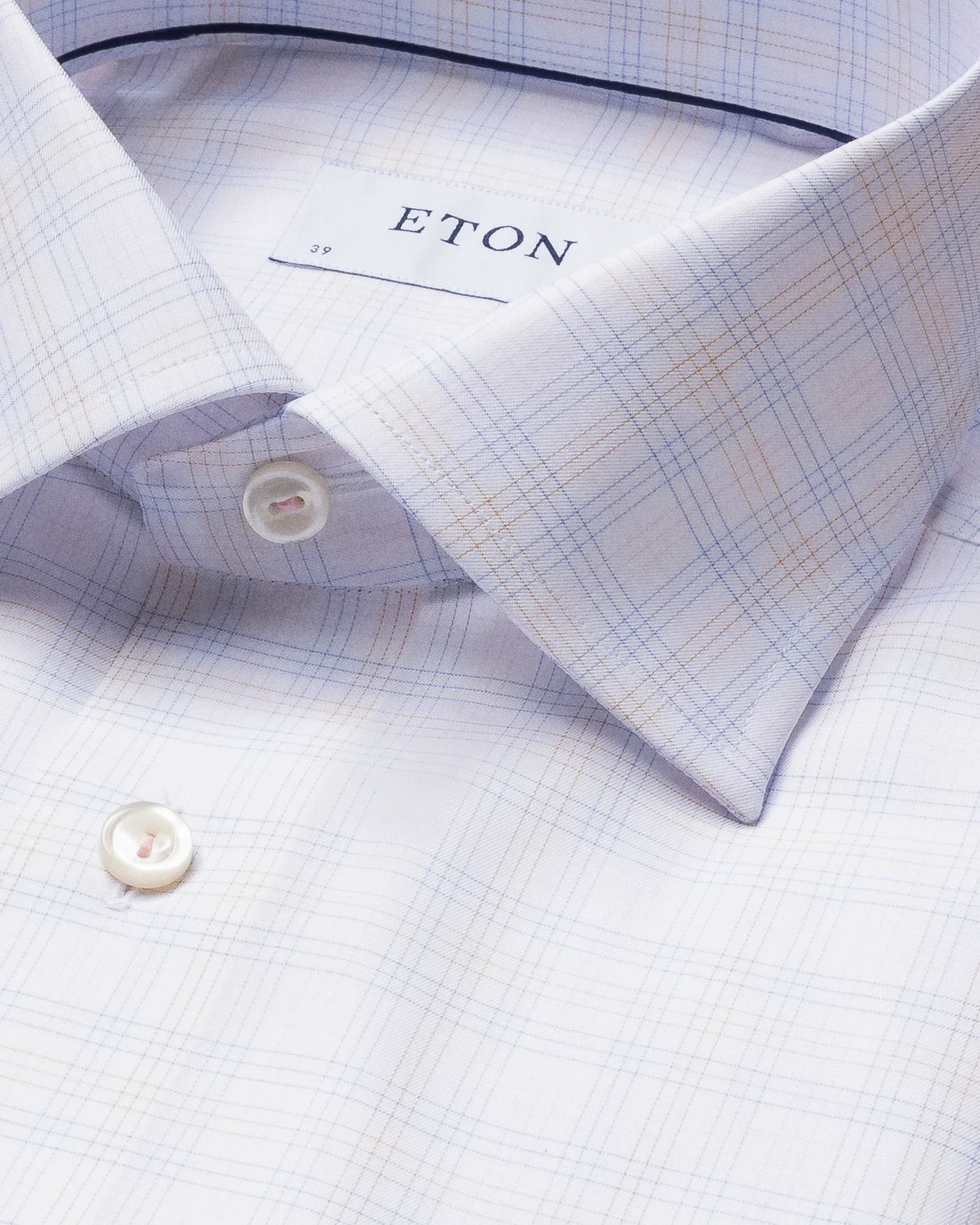 Eton - Eton cotton-tencel overcheck shirt