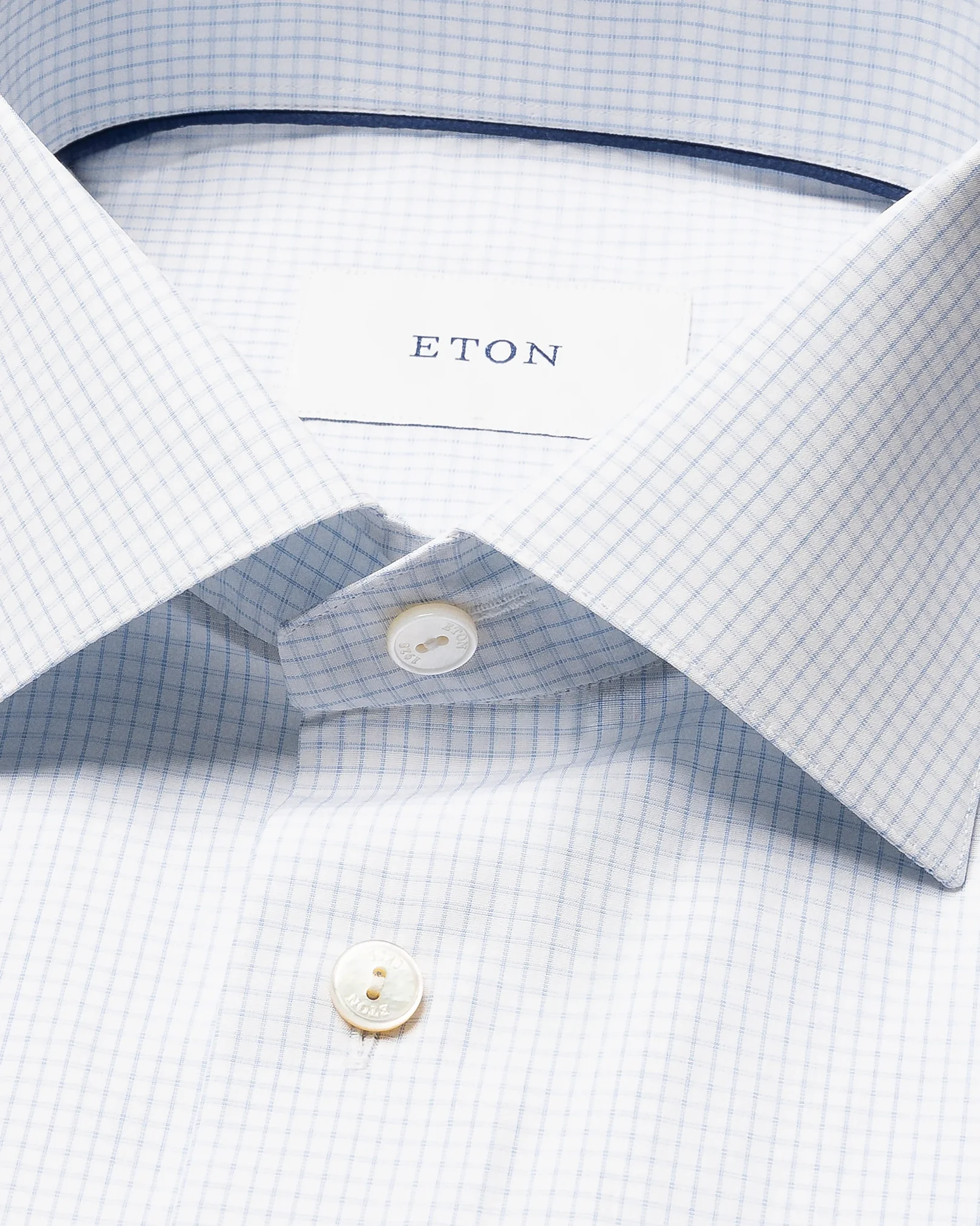 Eton - check giza 45 shirt cut away