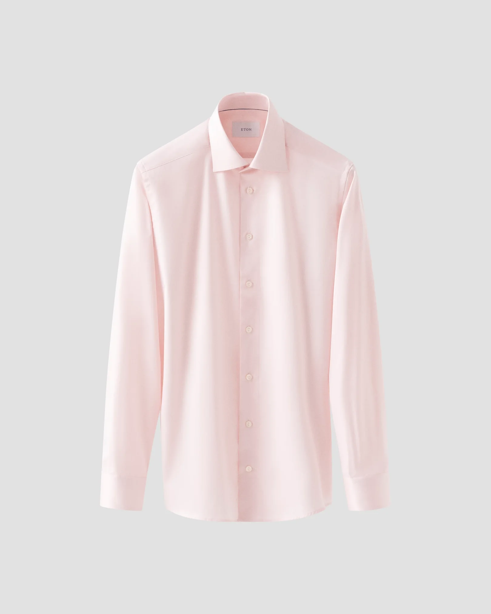 Eton - pink solid cotton tencel tm lyocell shirt