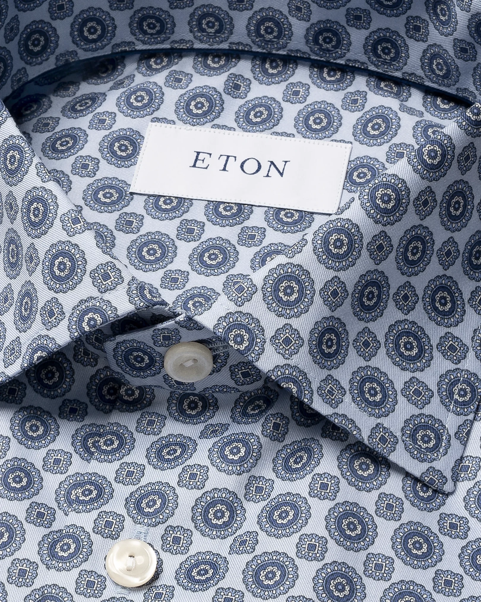 Eton - mid blue twill cut away single contemporary