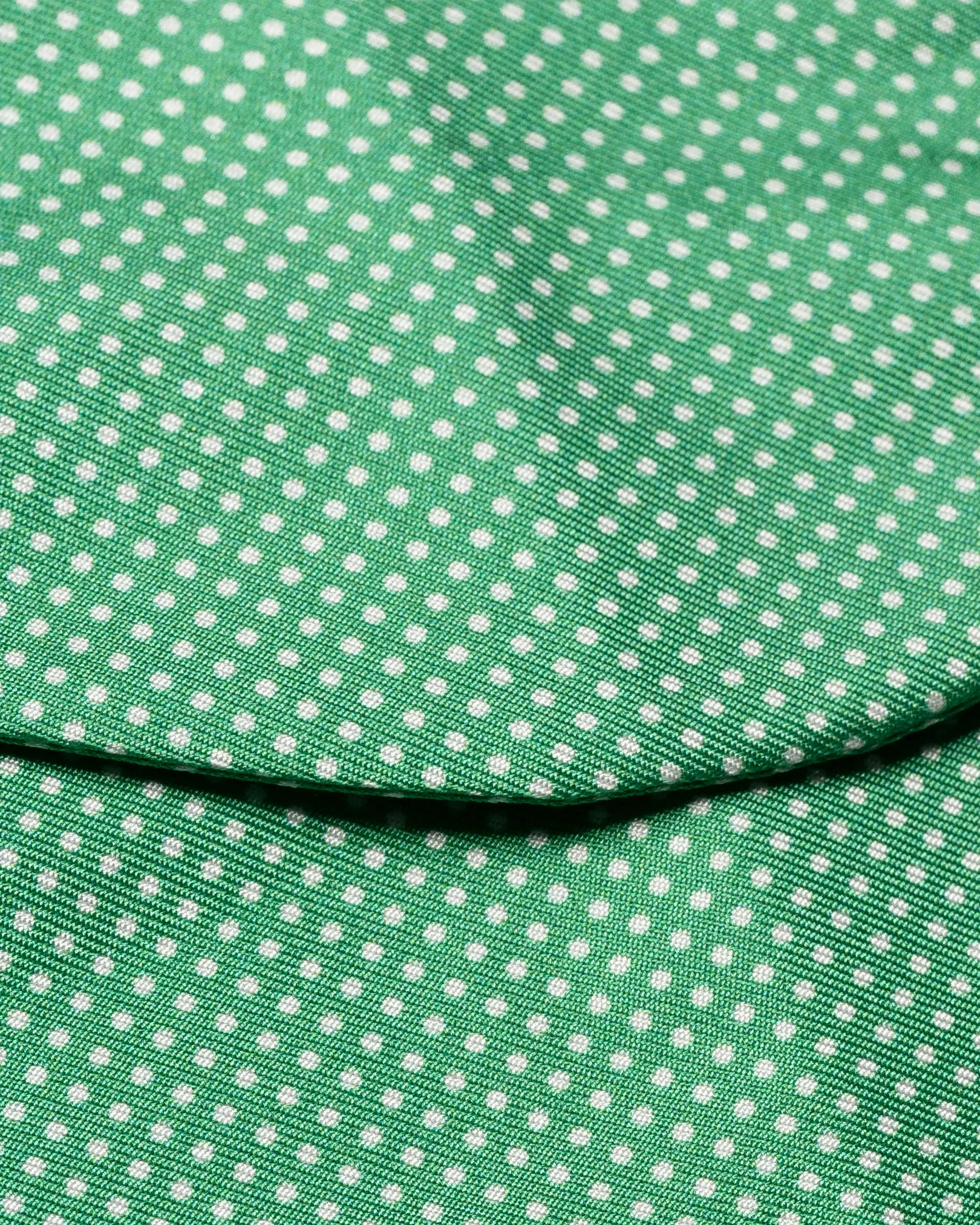 Eton - mid green polka dot print silk bow tie self tied
