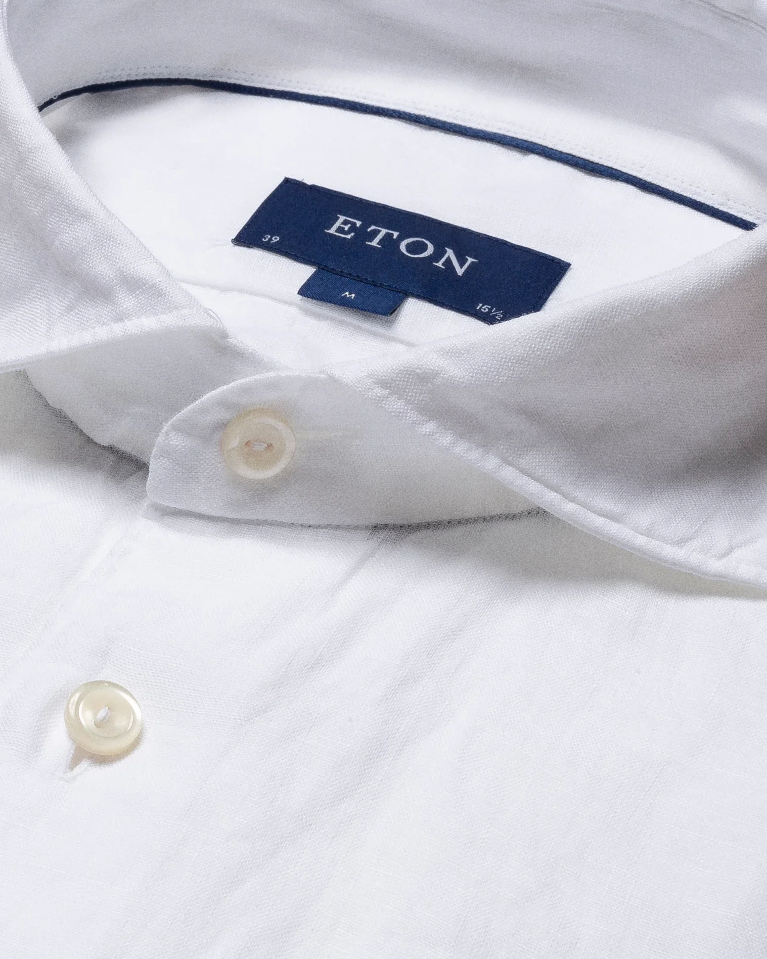 Eton - white linen shirt wide spread