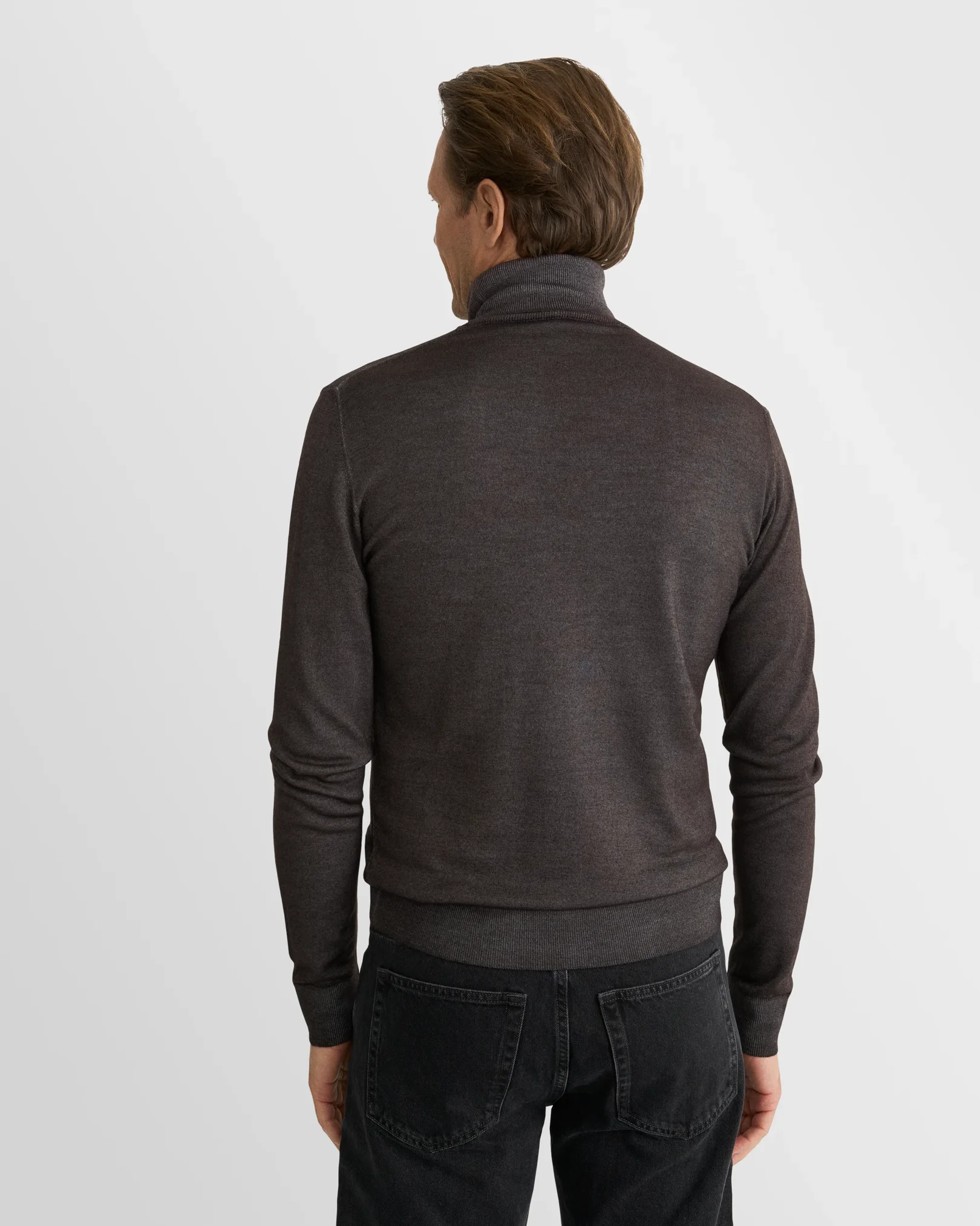 Eton - brown merino vintage turtle neck
