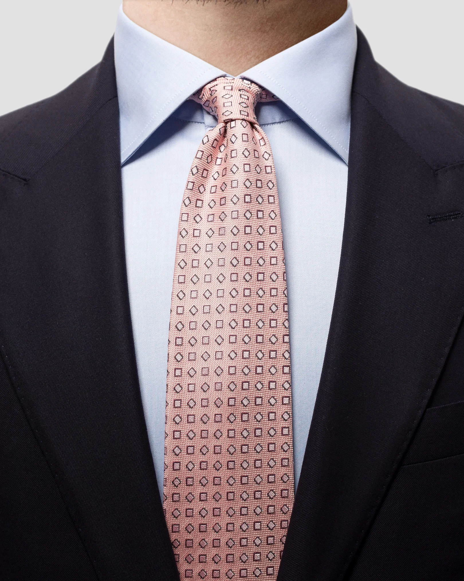 Eton - pink pastel square tie