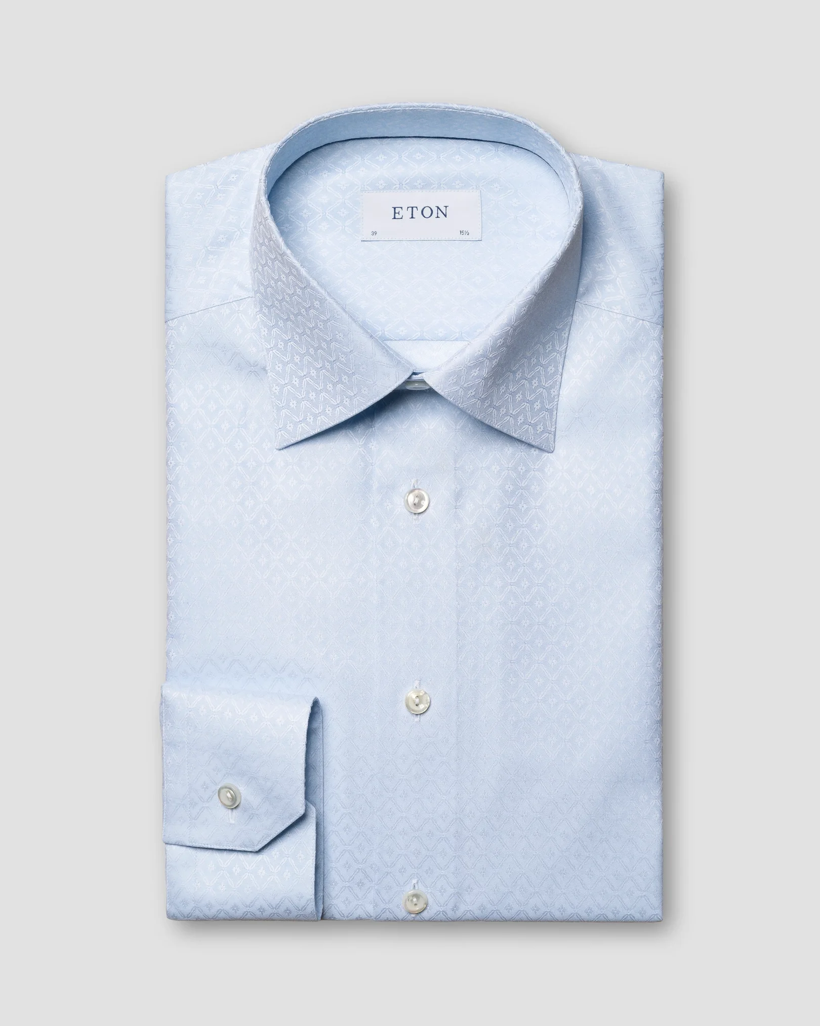 Eton - light blue marilyn jacquard moderate cut away