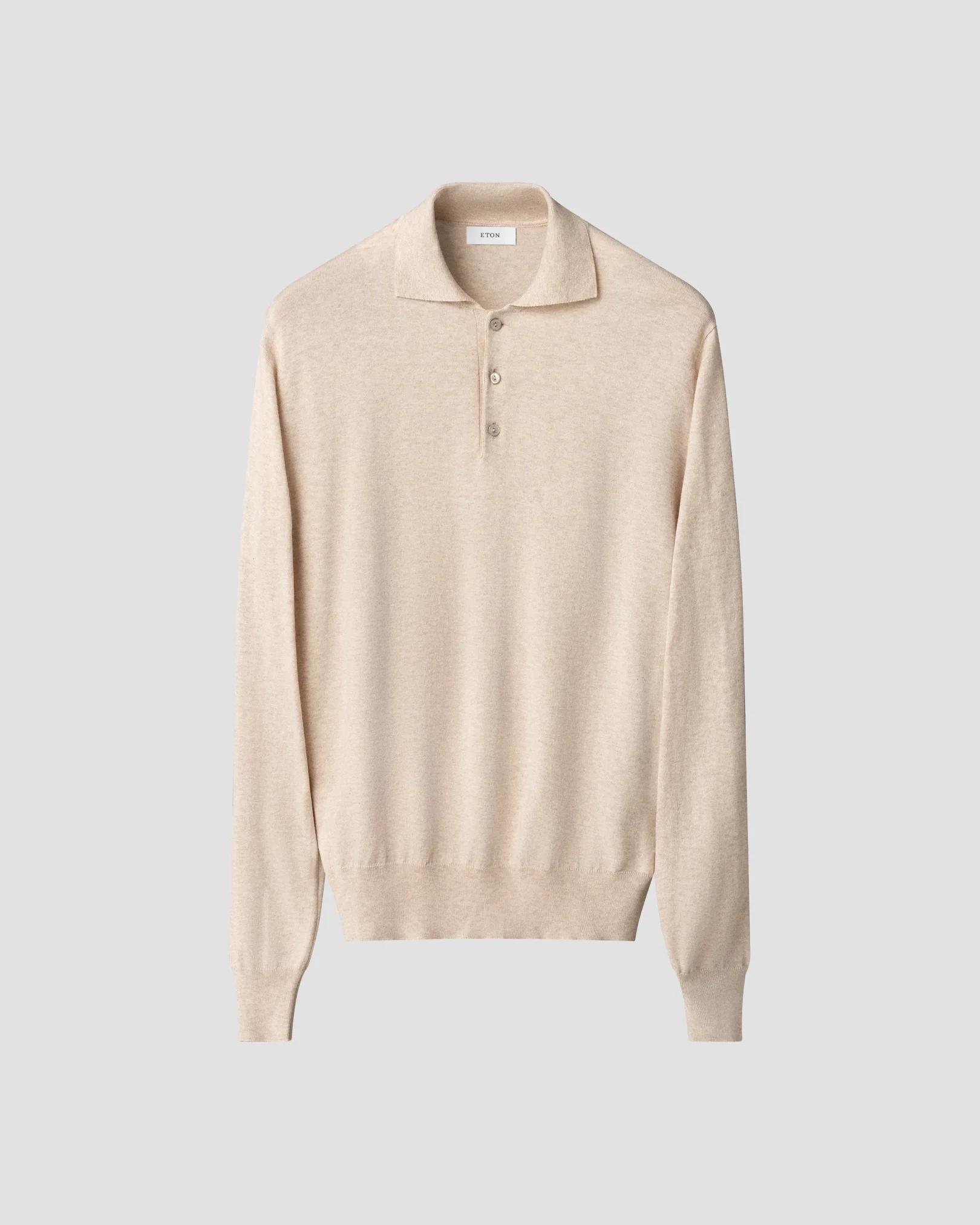 Eton - Cotton Cashmere Fine Knit Polo Shirt