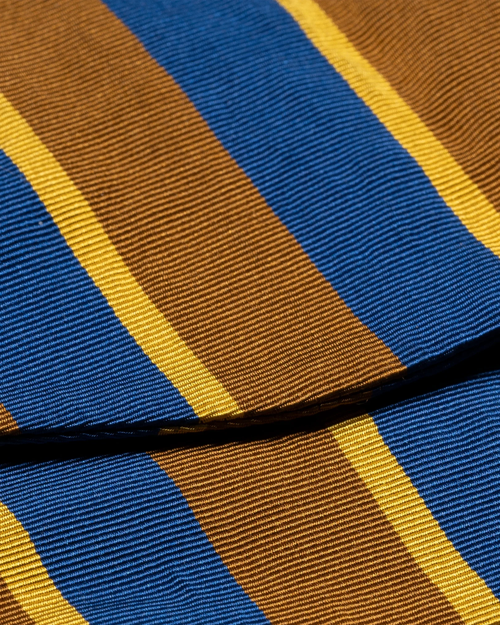 Eton - striped cotton silk bow tie self tied