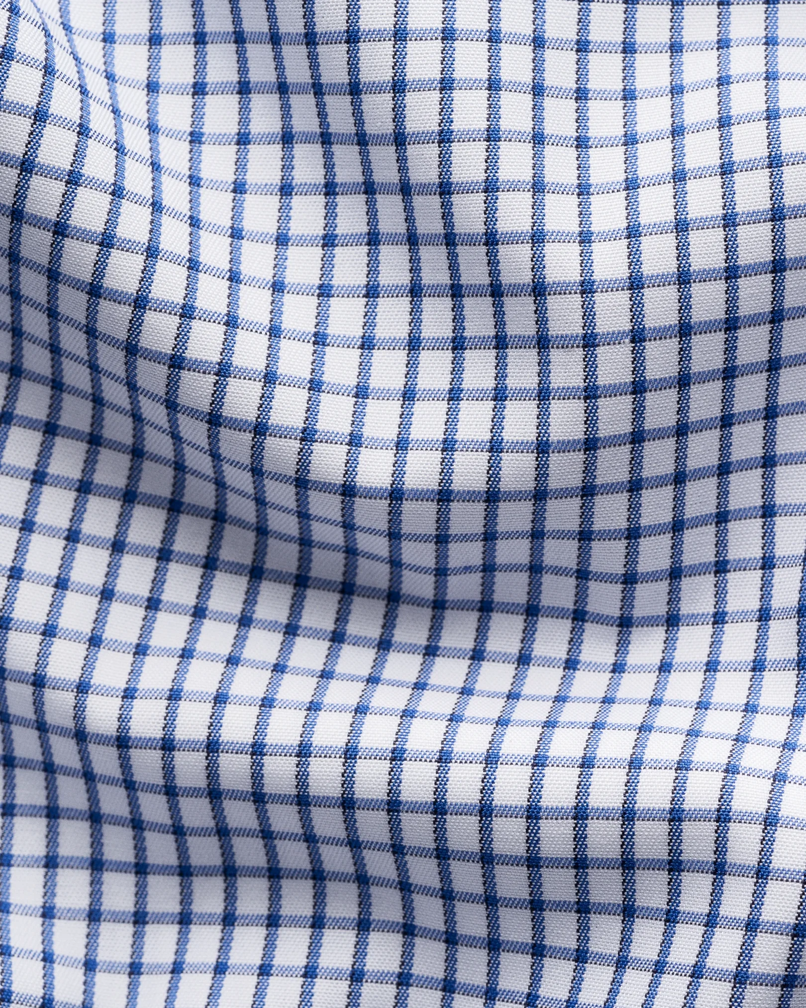 Eton - dark blue check supima 120 shirt