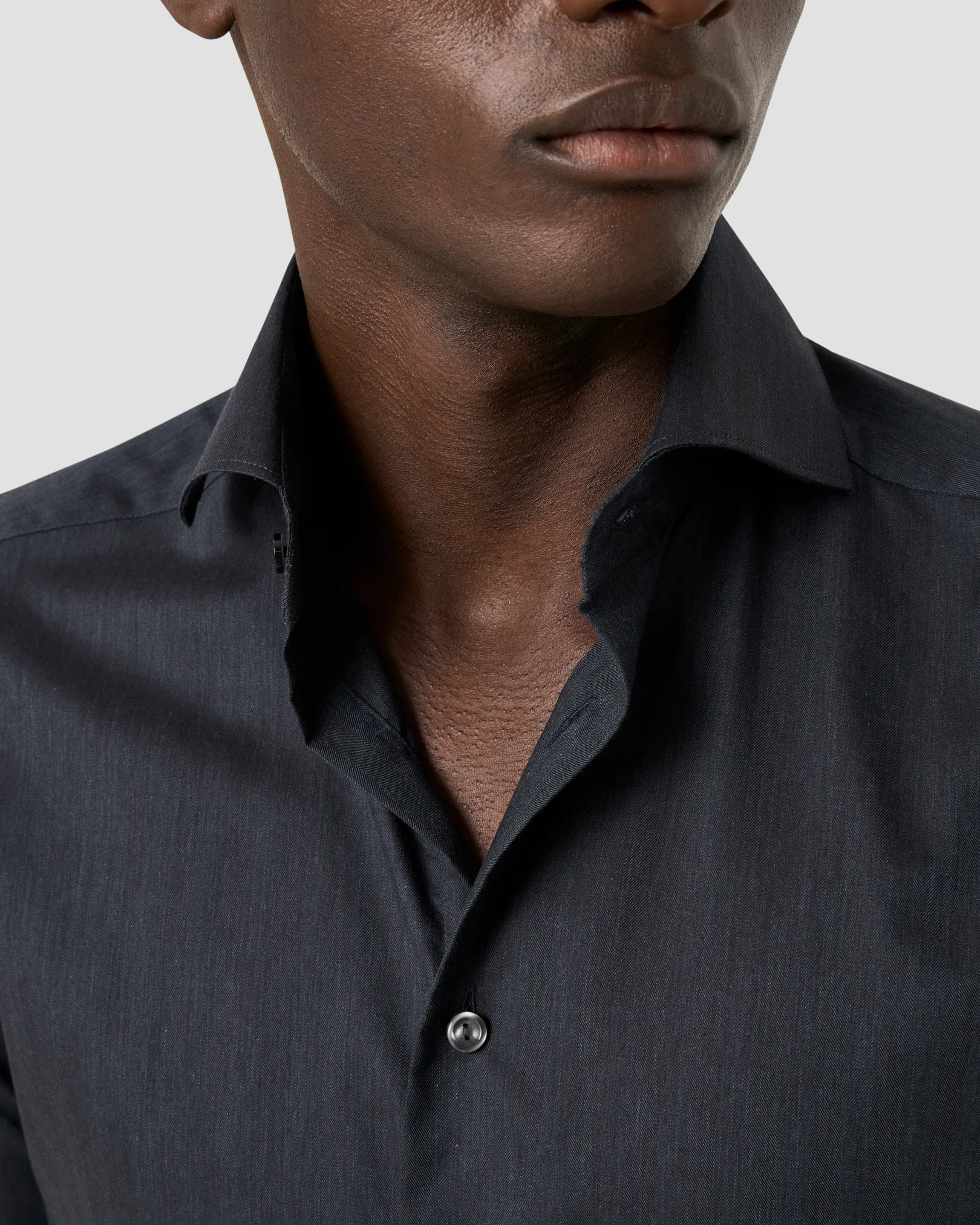 Eton - solid signature flannel shirt wide spread