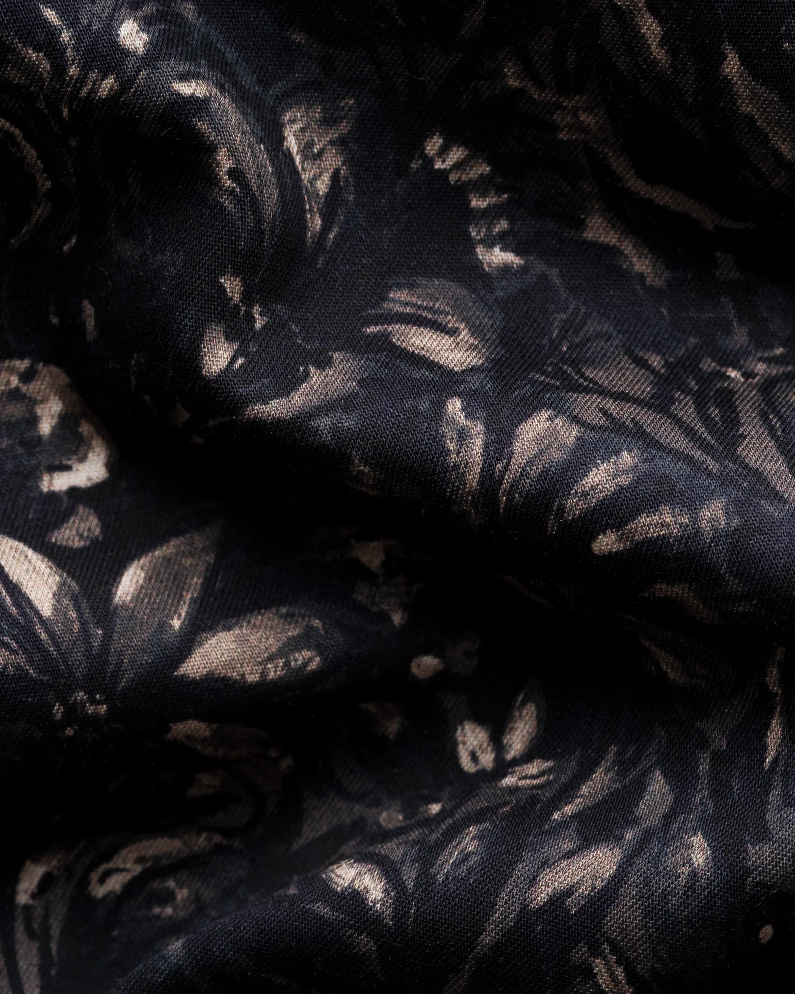 Eton - navy floral twill shirt