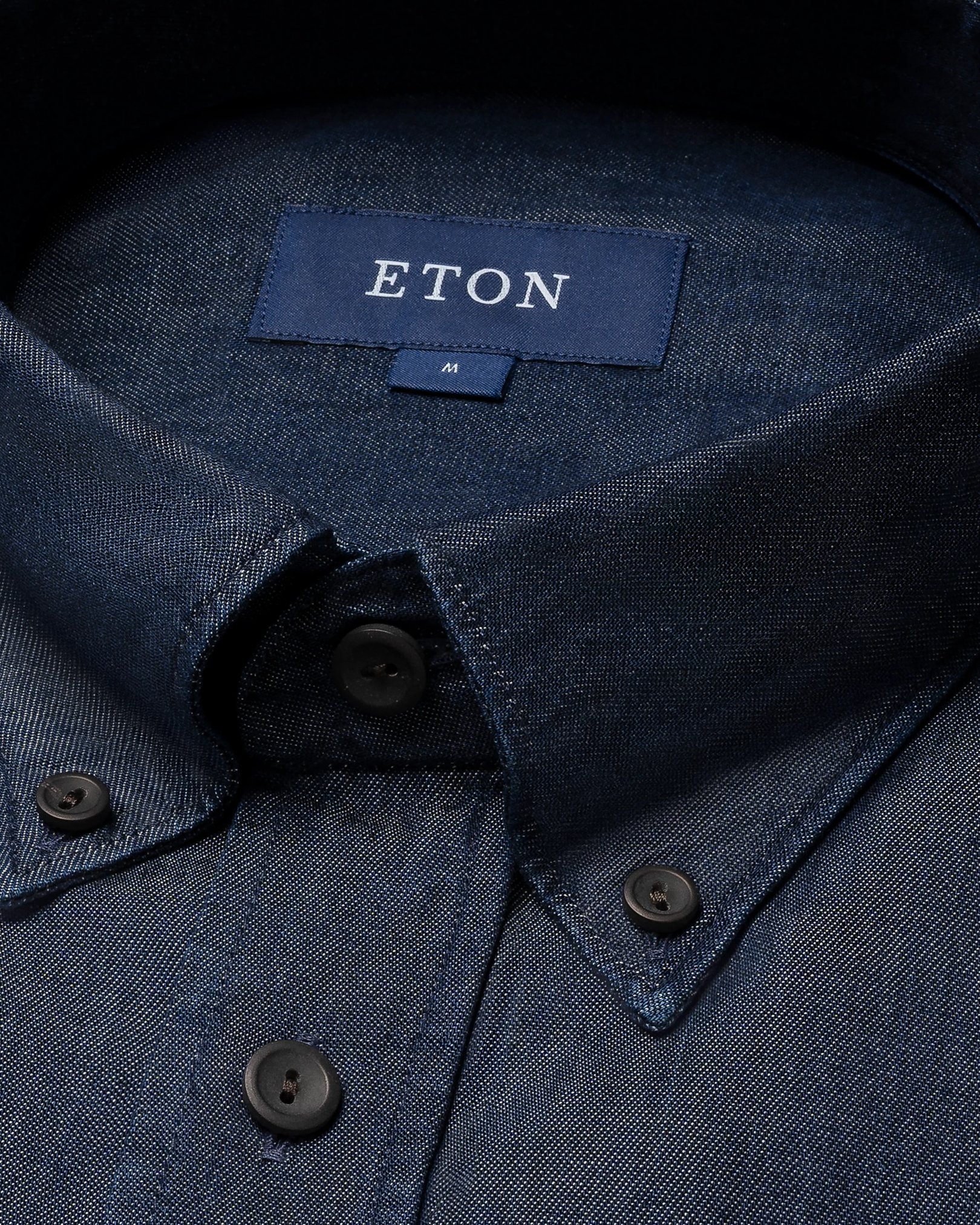 Eton - navy blue indigo lyocell shirt