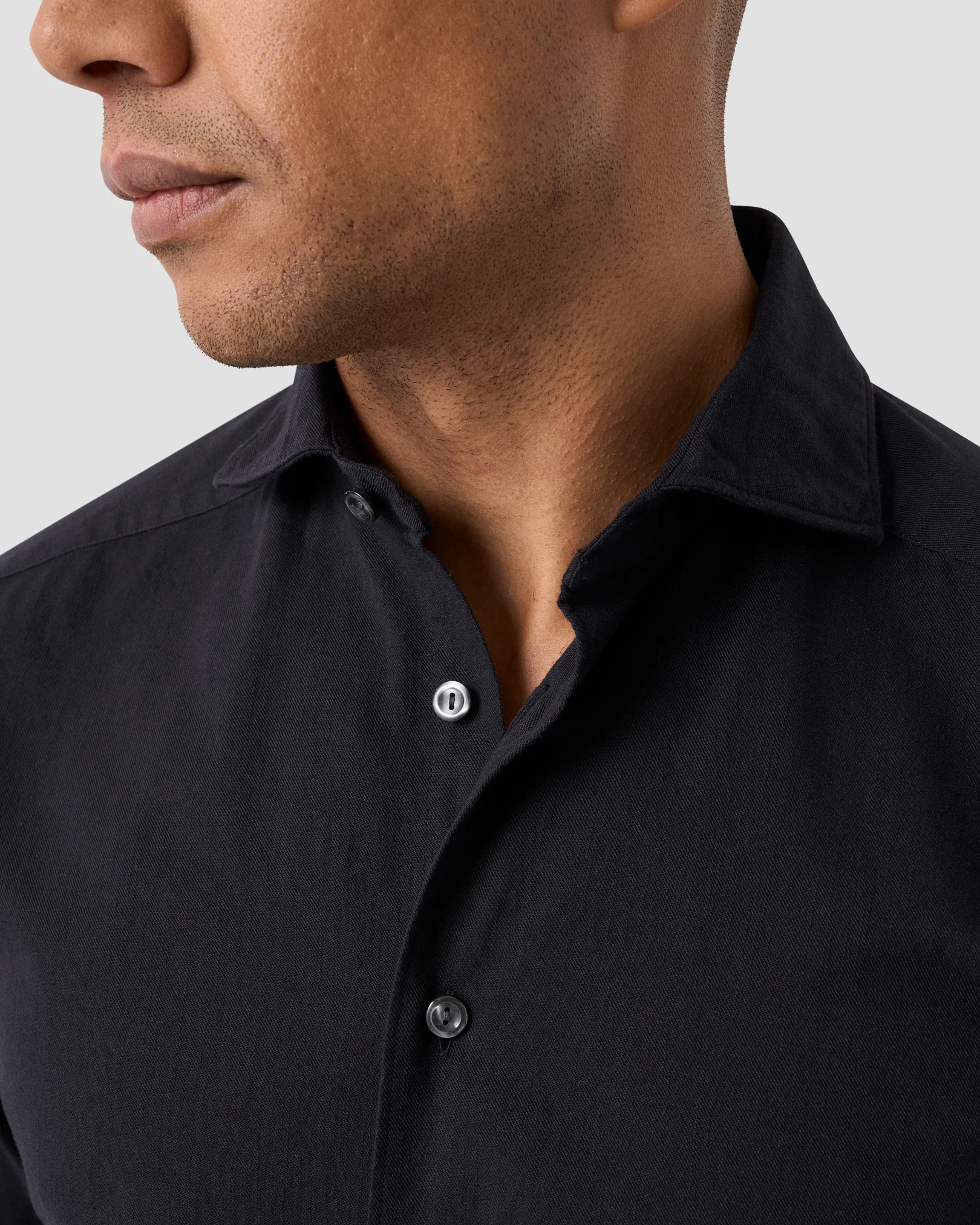 Eton - black indigo wide spread shirt