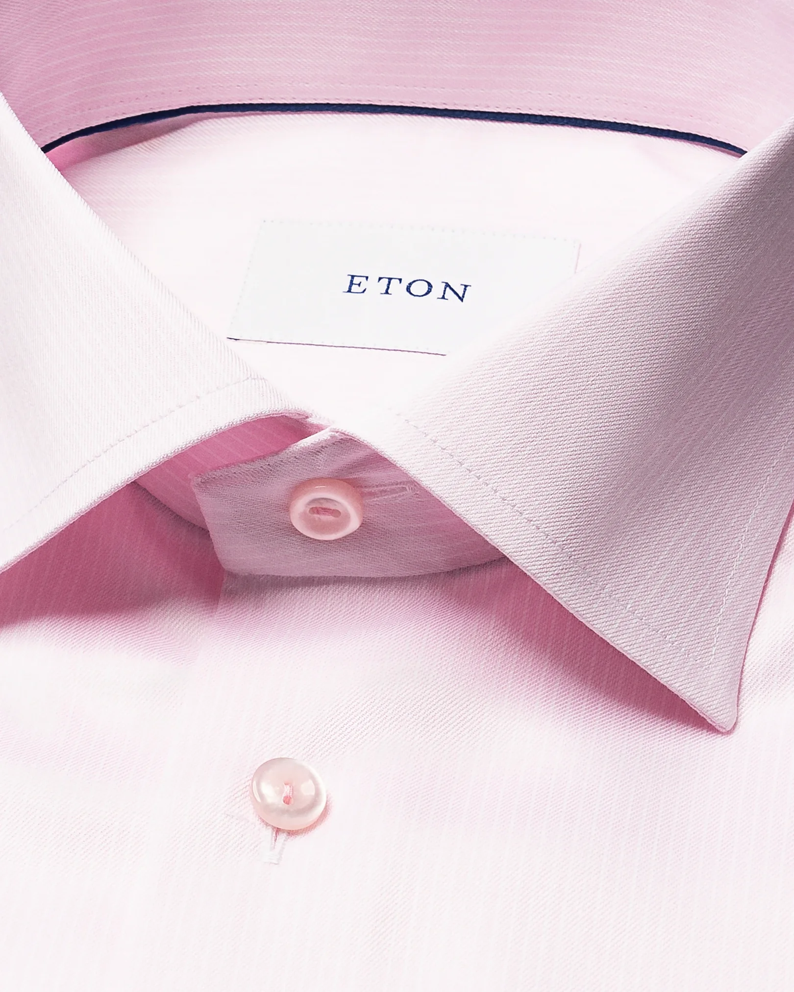 Eton - pink striped cotton tencel tm lyocell shirt