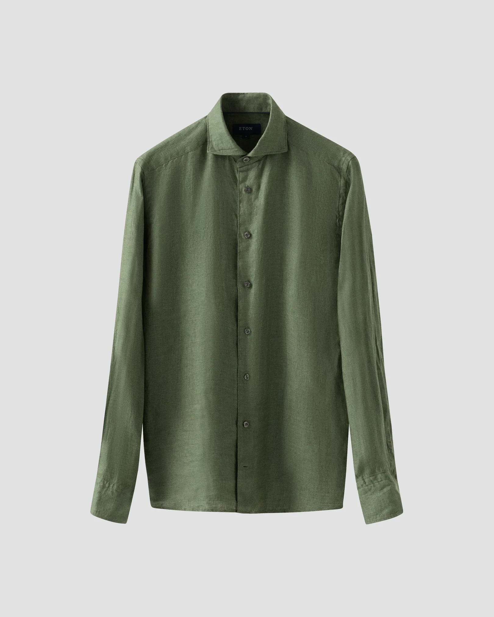 Eton - widespread green linen shirt