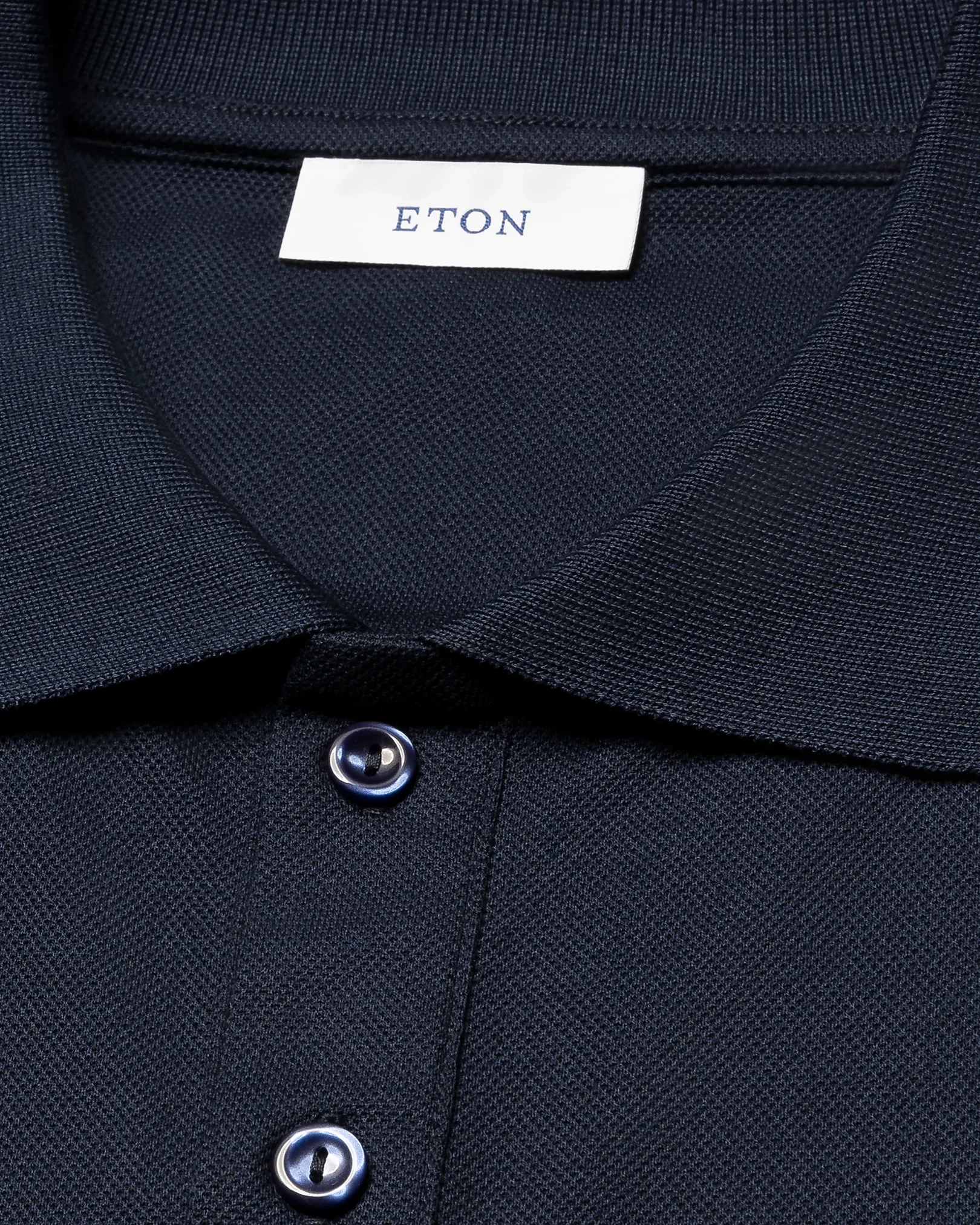 Eton - navy blue filo di scozia solid pique