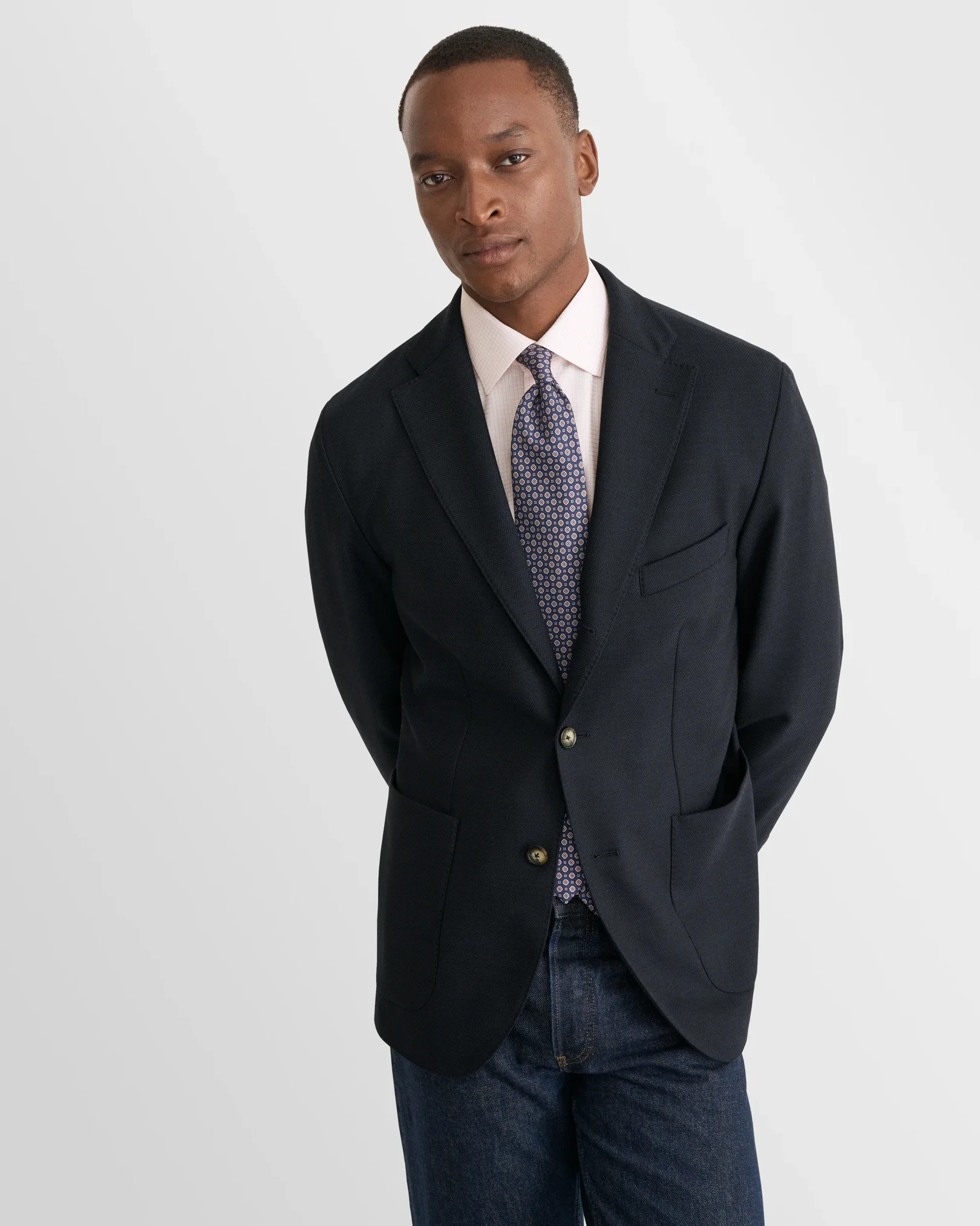 Eton - pink checked supima 120 shirt