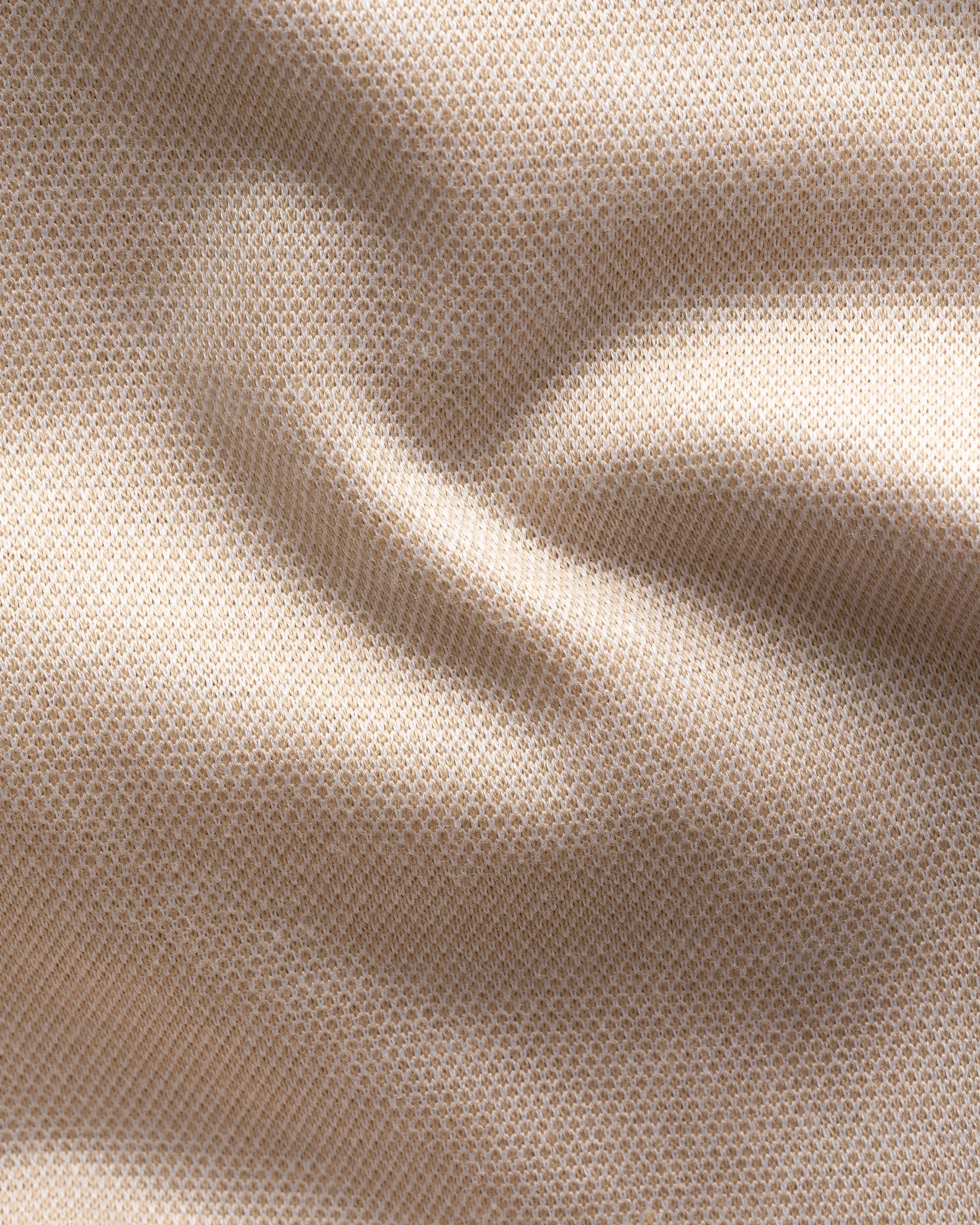 Eton - beige filo di scozia knit shirt wide spread