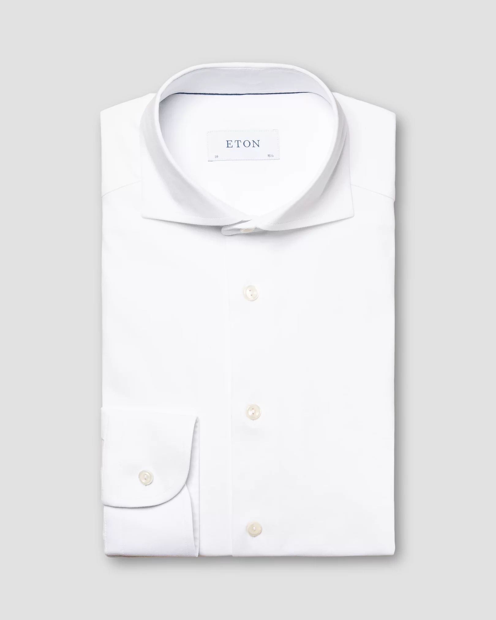 White Cotton Four-Way Stretch Shirt