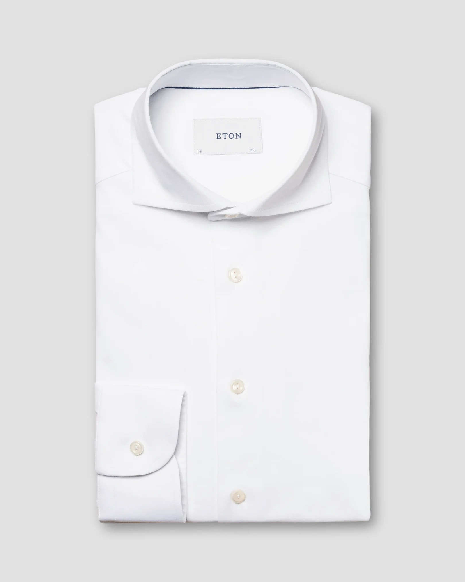 Eton - Chemise en coton uni extensible dans les quatre sens