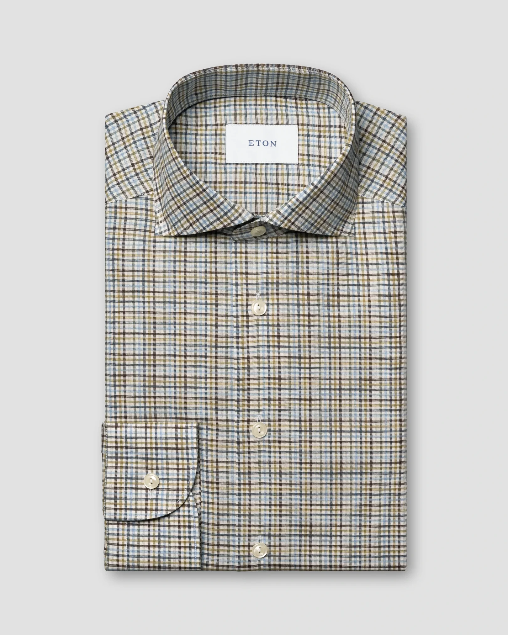 Eton - check signature flannel shirt