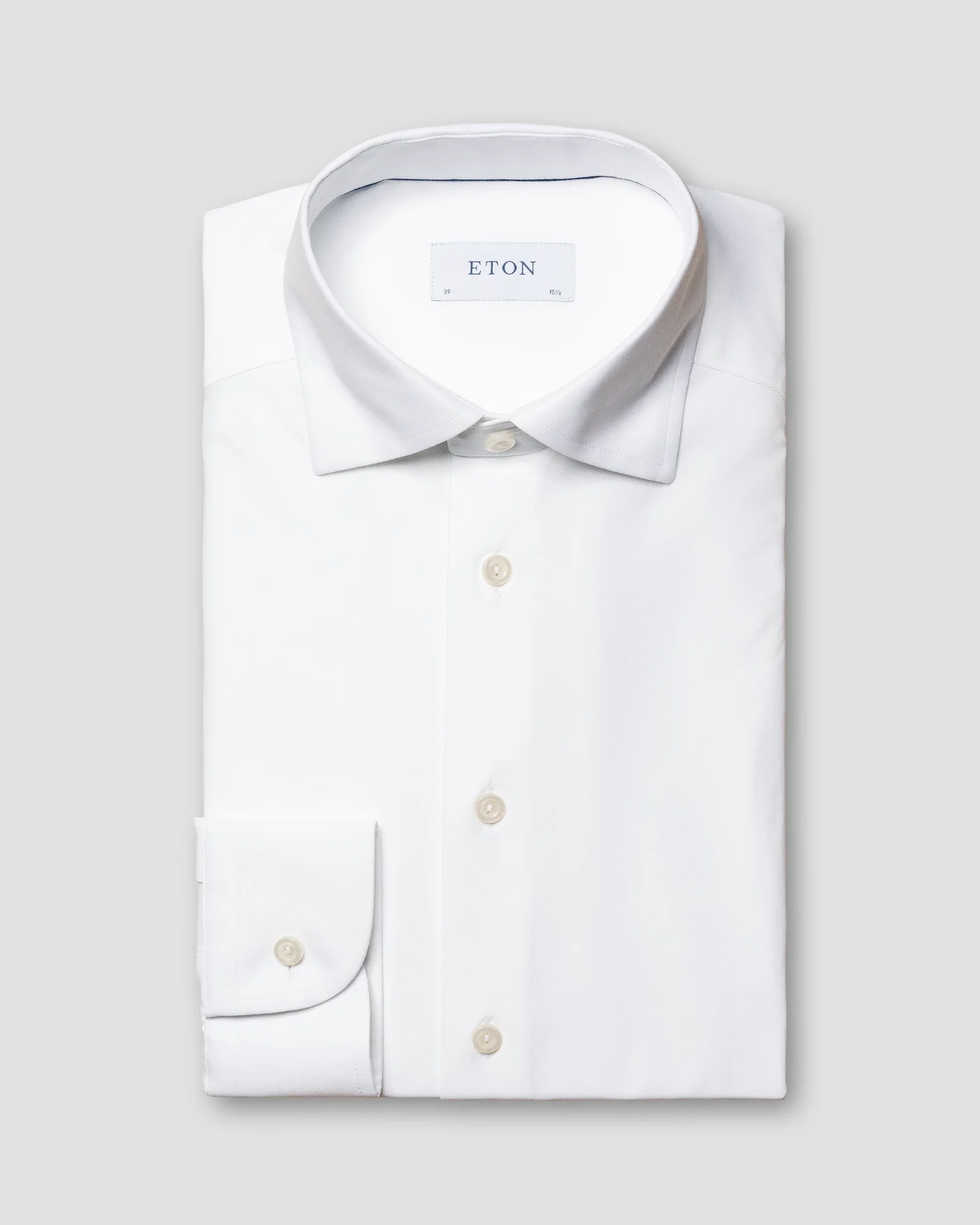 Weißes Herringbone-Hemd aus Vier-Wege-Stretch