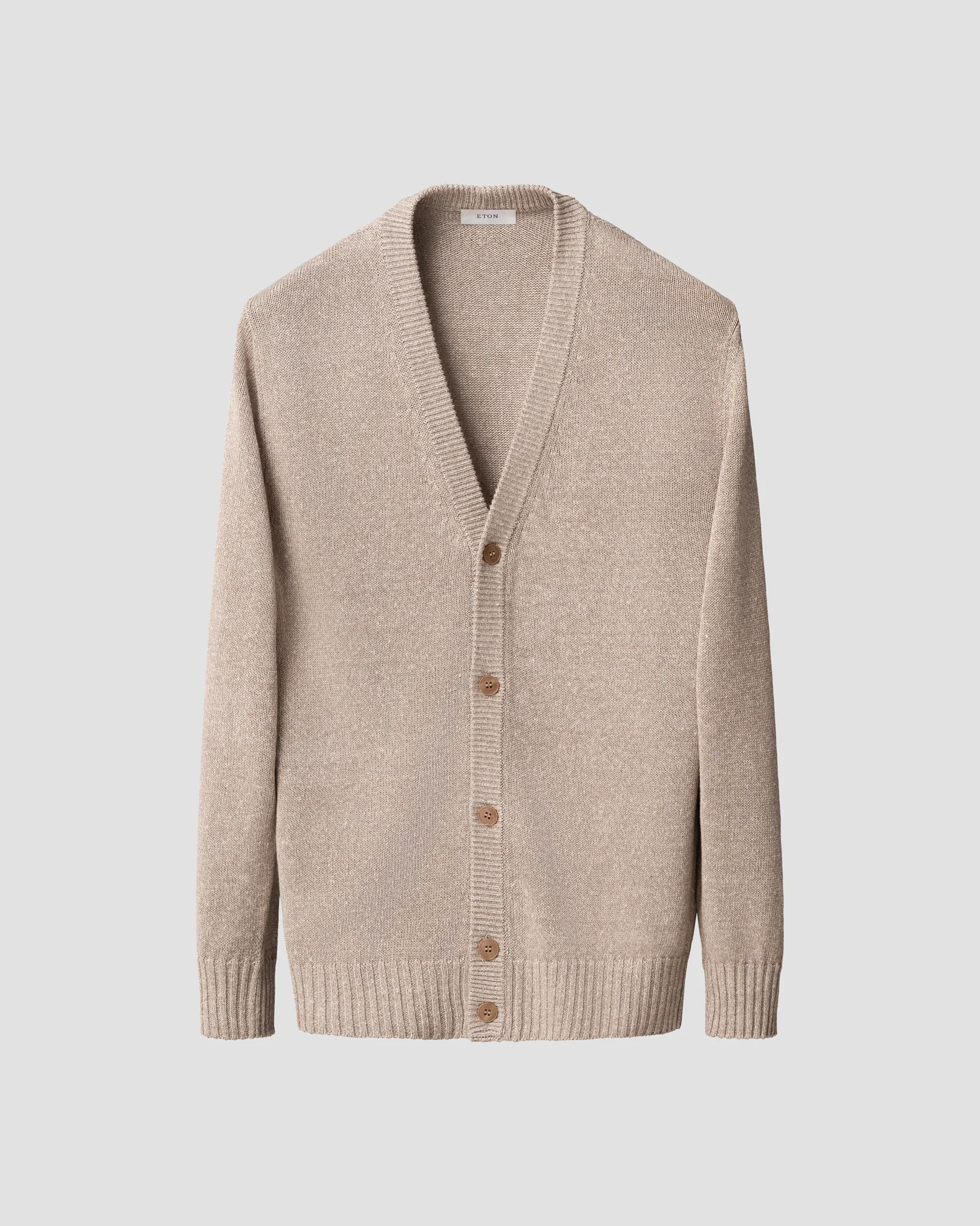 Eton - cotton linen cardigan beige