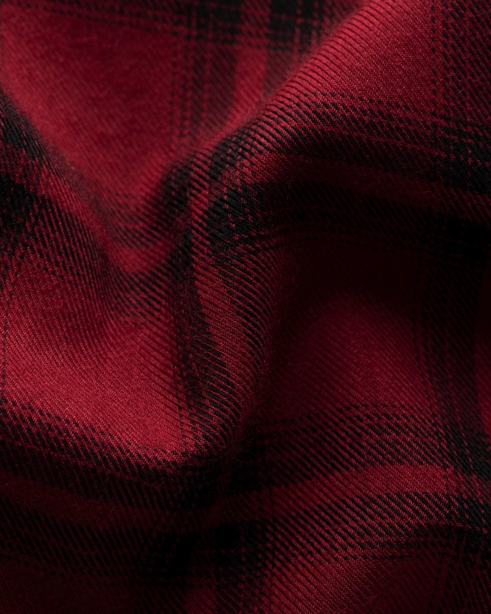 Eton - red brushed merino wool shirt