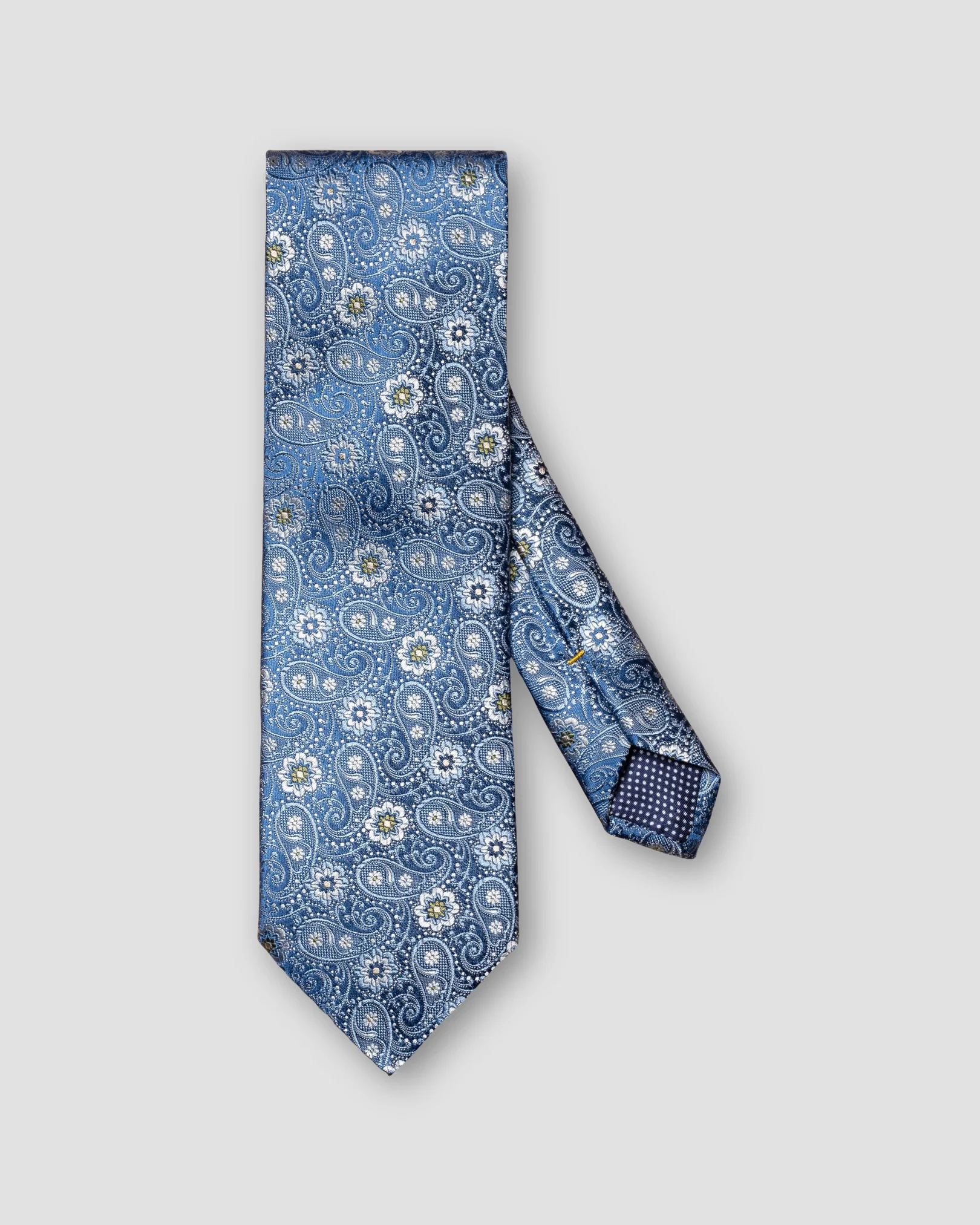 Eton - dark blue paisley floral tie