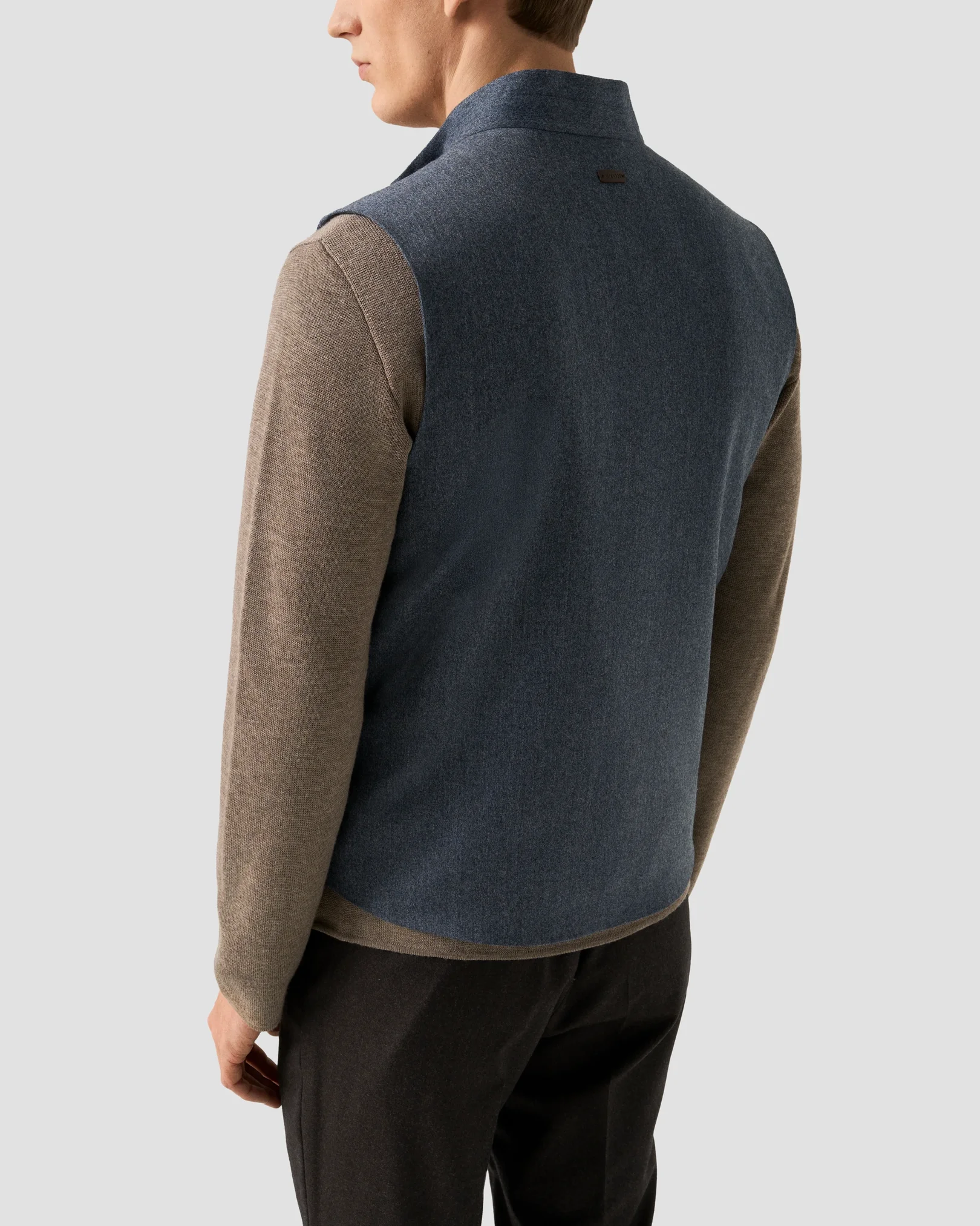 Eton - Solid Wool Flannel Vest